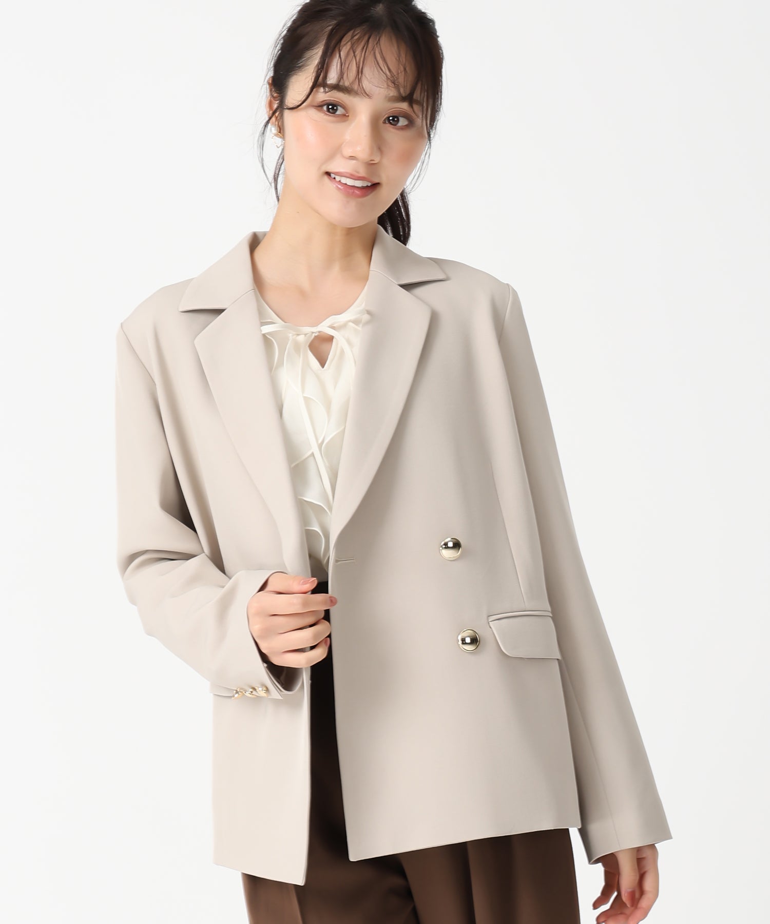 トランテアン ソン ドゥ モード 31 Sons de mode 2025秋冬新作 テーラードジャケット TT538502 (BEIGE) BEIGE