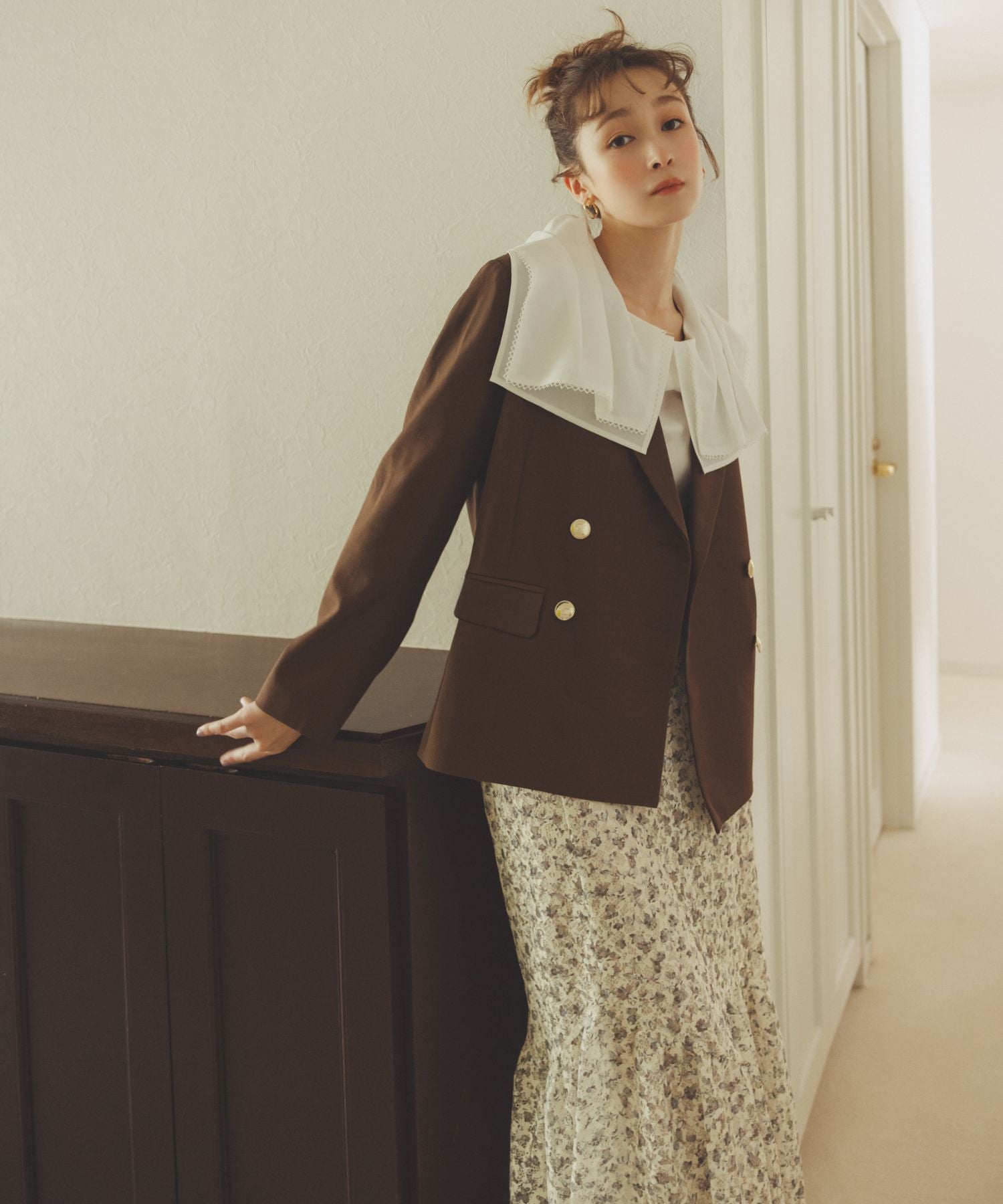 トランテアン ソン ドゥ モード 31 Sons de mode 2025秋冬新作 テーラードジャケット TT538502 (BROWN) BROWN