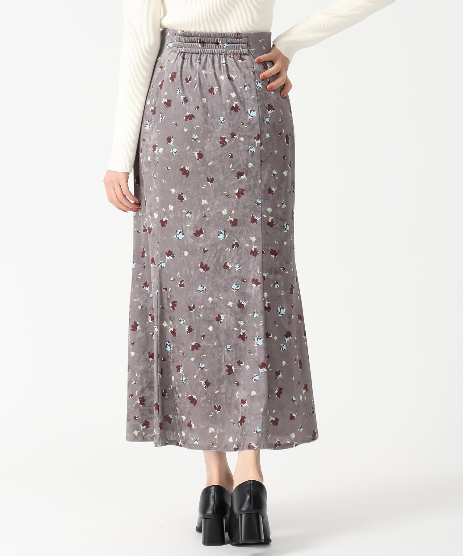 トランテアン ソン ドゥ モード 31 Sons de mode 2025秋冬新作 ベルベットフラワースカート TT537209 (PINK) PINK