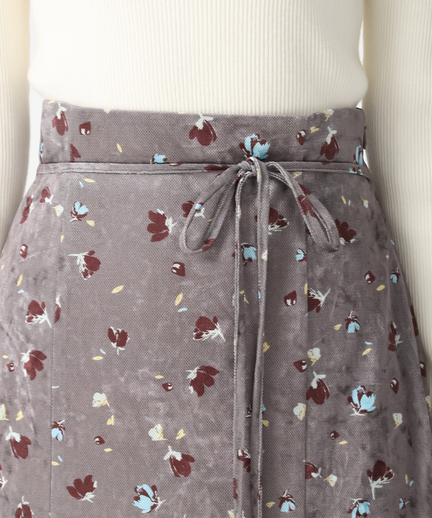 トランテアン ソン ドゥ モード 31 Sons de mode 2025秋冬新作 ベルベットフラワースカート TT537209 (PINK) PINK