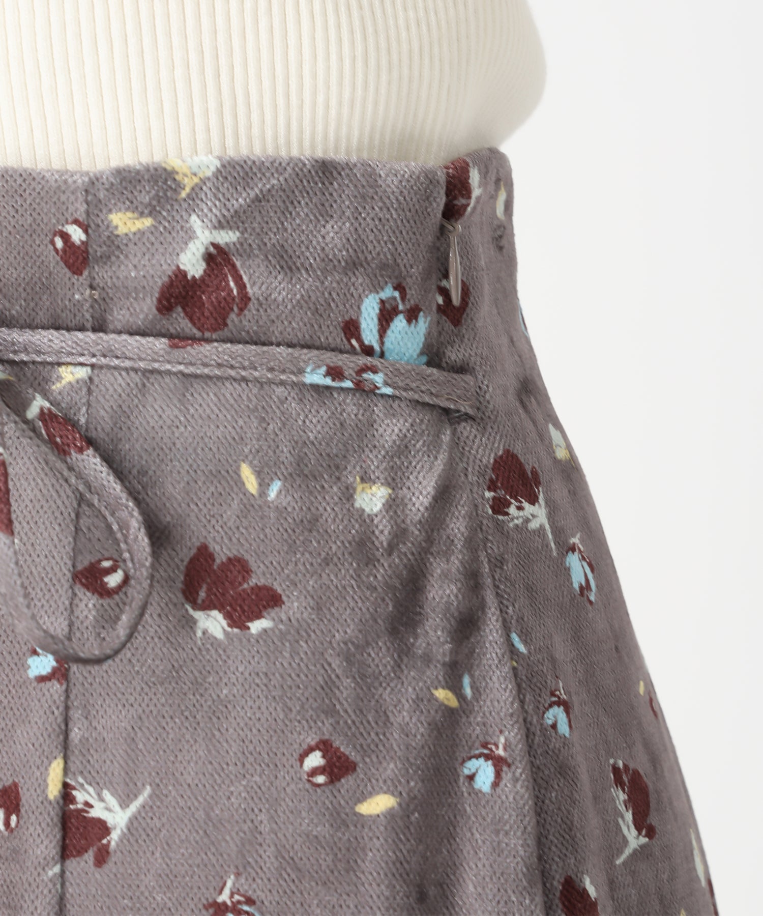 トランテアン ソン ドゥ モード 31 Sons de mode 2025秋冬新作 ベルベットフラワースカート TT537209 (PINK) PINK