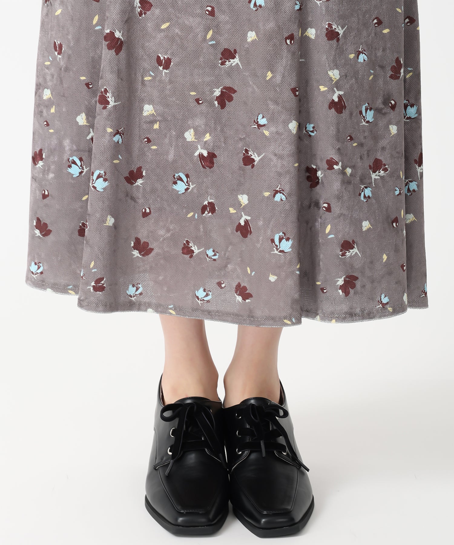 トランテアン ソン ドゥ モード 31 Sons de mode 2025秋冬新作 ベルベットフラワースカート TT537209 (PINK) PINK