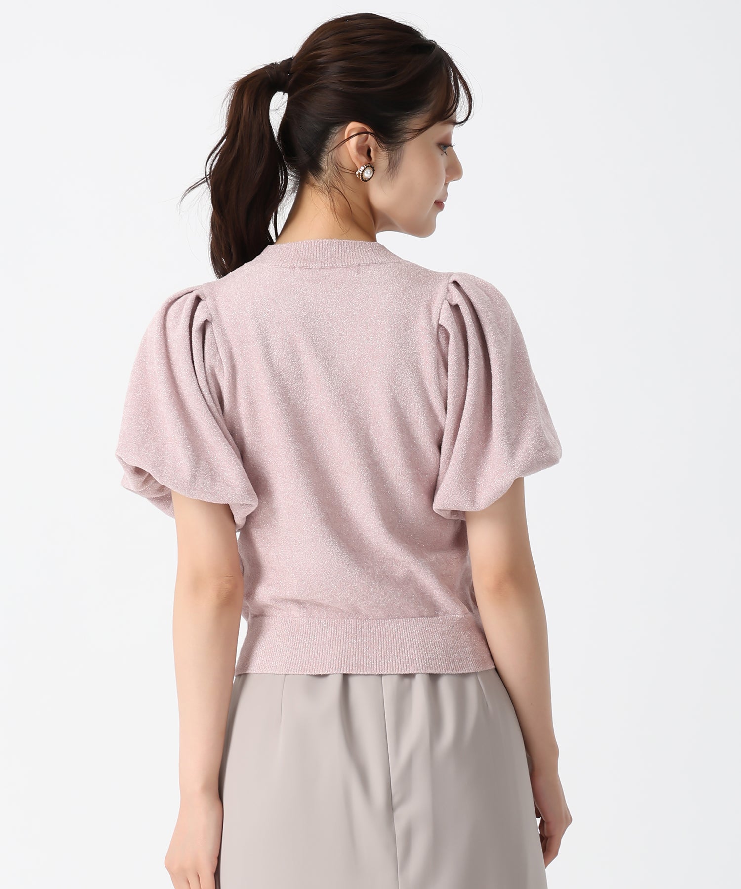 トランテアン ソン ドゥ モード 31 Sons de mode 2028秋冬新作 モール半袖ニット TT538308 (BROWN) BROWN