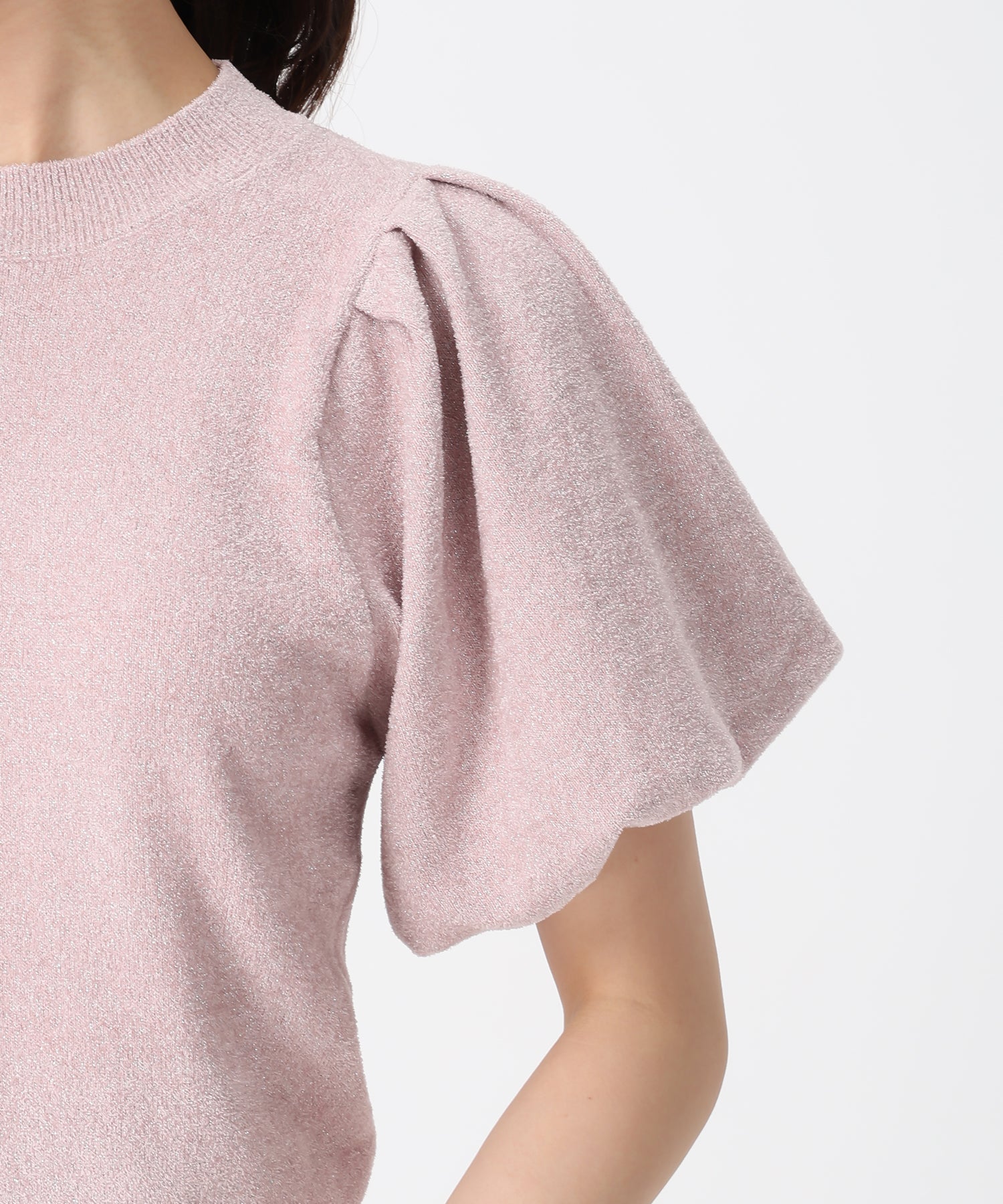 トランテアン ソン ドゥ モード 31 Sons de mode 2028秋冬新作 モール半袖ニット TT538308 (BROWN) BROWN