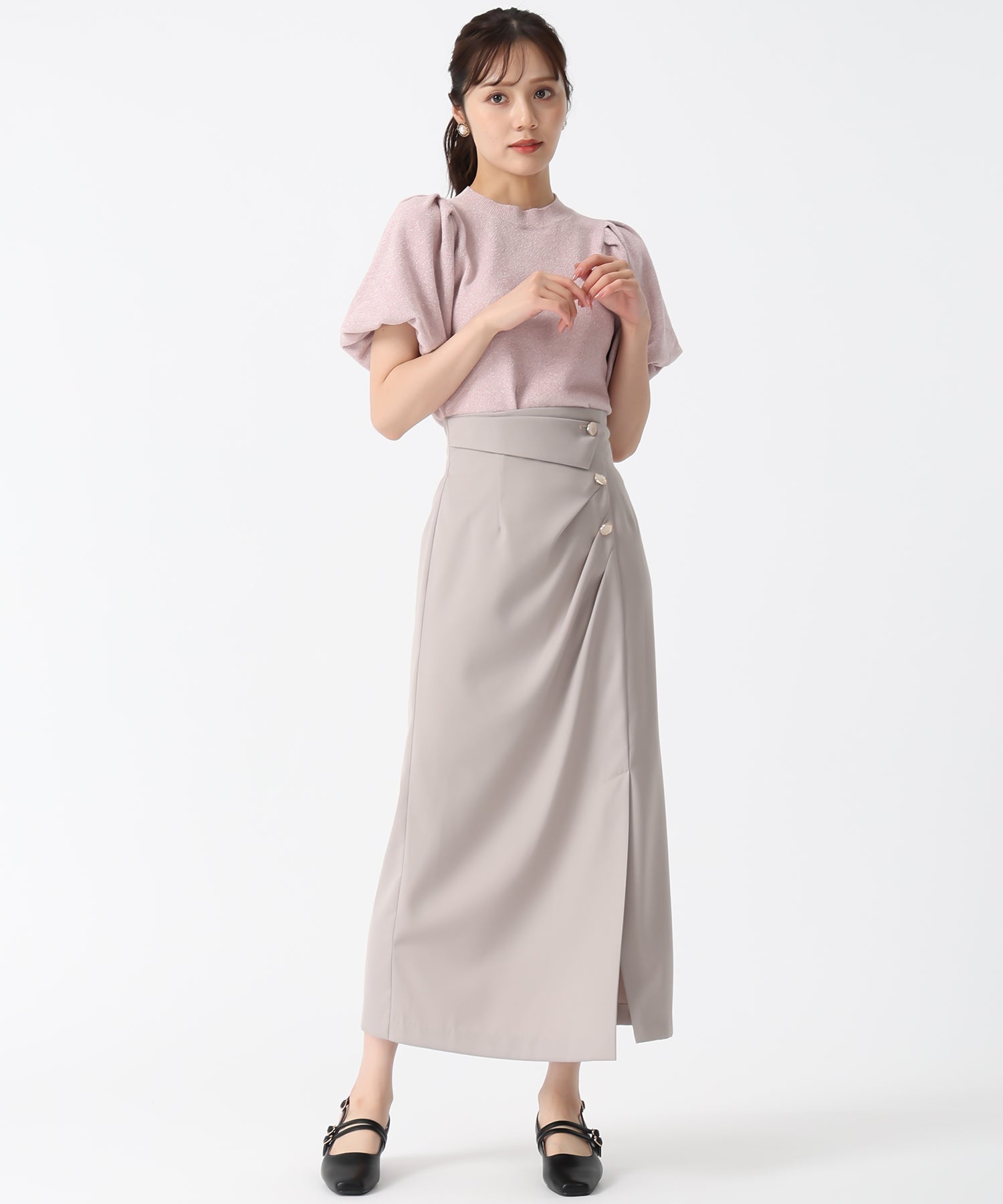 トランテアン ソン ドゥ モード 31 Sons de mode 2028秋冬新作 モール半袖ニット TT538308 (BROWN) BROWN