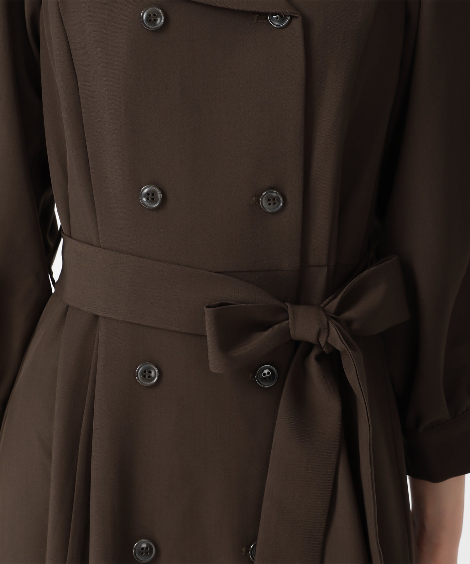 トランテアン ソン ドゥ モード 31 Sons de mode 2025秋冬新作 ビッグ襟付きトレンチ風ワンピース TT547401 (GREY) GREY