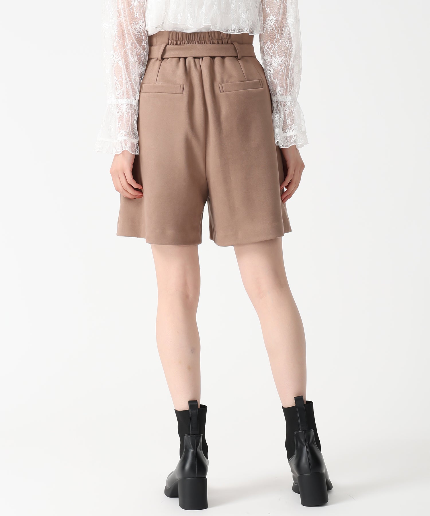 トランテアン ソン ドゥ モード 31 Sons de mode 2025秋冬新作 スエードショートパンツ TT537305 (MOCHA) MOCHA