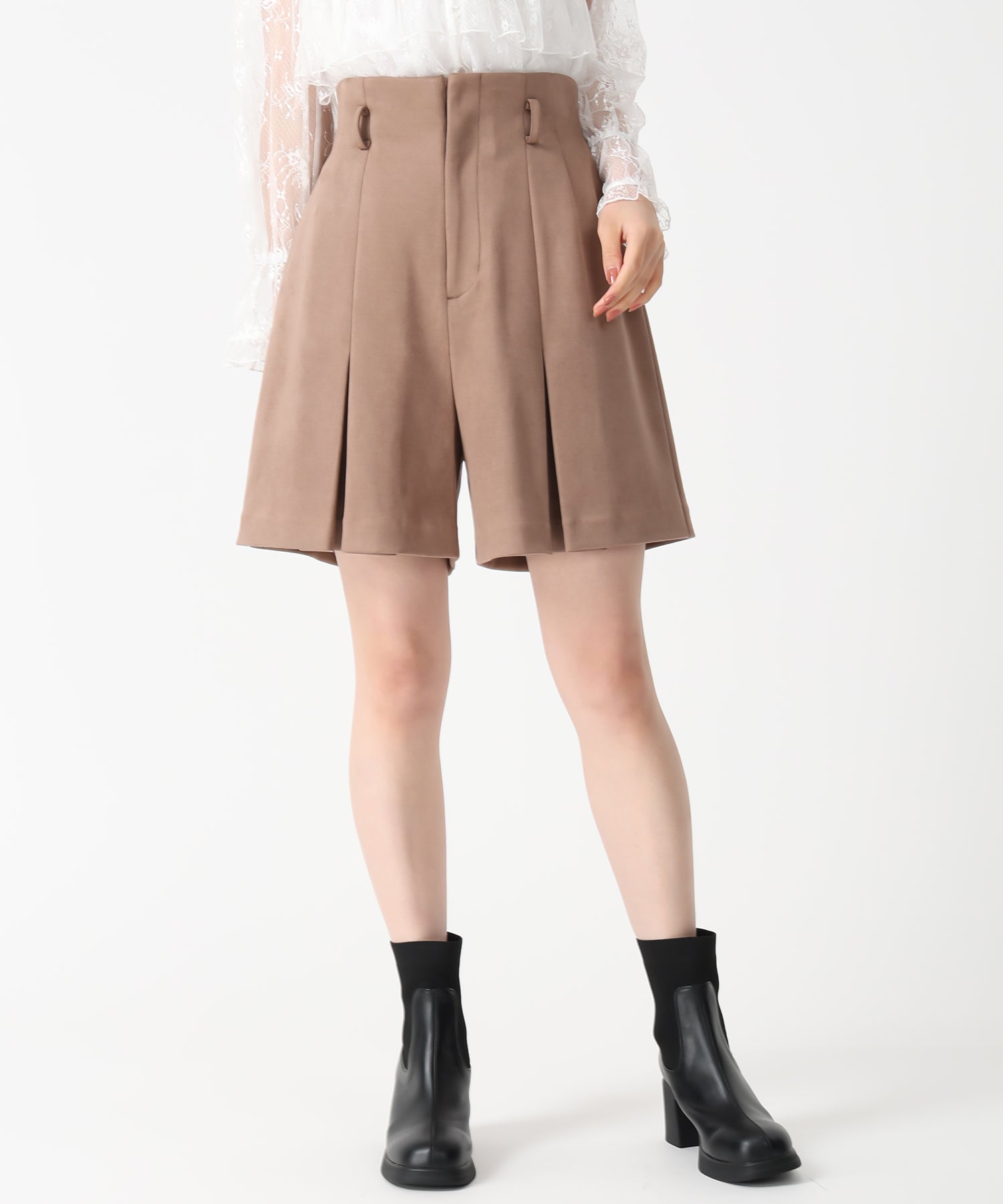 トランテアン ソン ドゥ モード 31 Sons de mode 2025秋冬新作 スエードショートパンツ TT537305 (MOCHA) MOCHA