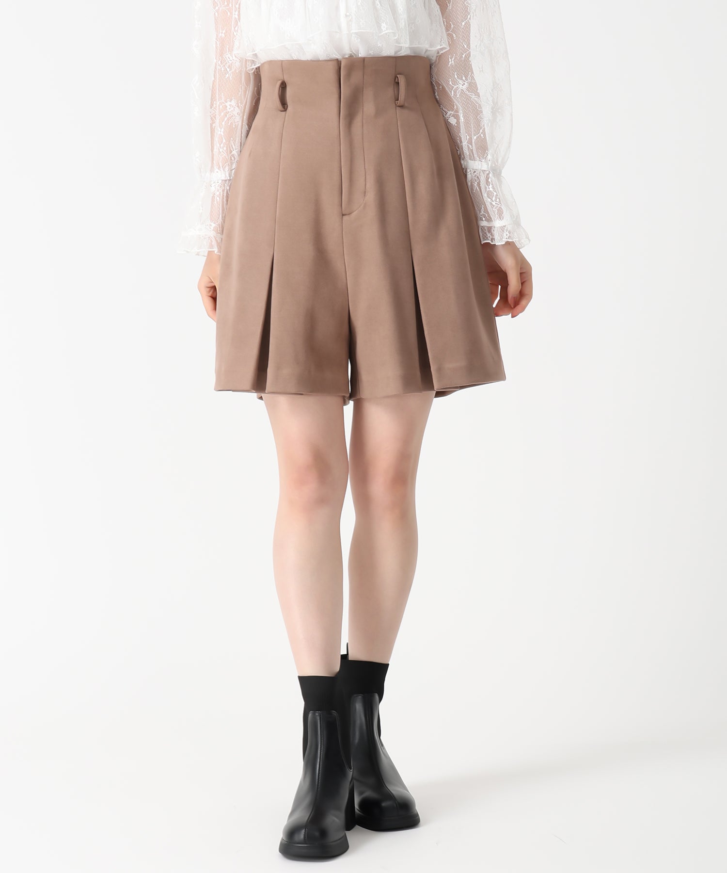 トランテアン ソン ドゥ モード 31 Sons de mode 2025秋冬新作 スエードショートパンツ TT537305 (MOCHA) MOCHA
