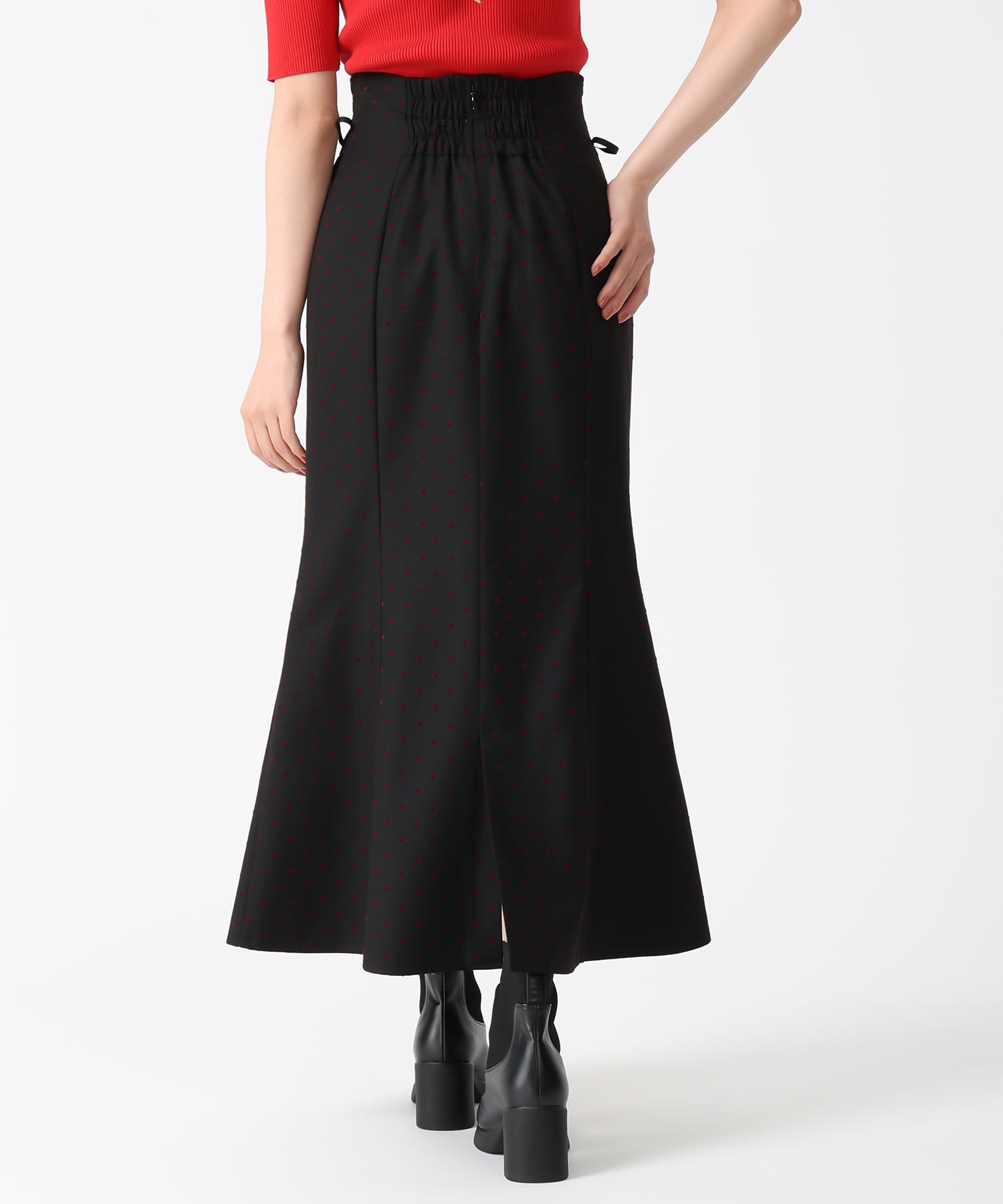 トランテアン ソン ドゥ モード 31 Sons de mode 2025秋冬新作 ハートフロッキースカート TT537214 (BLACK) BLACK