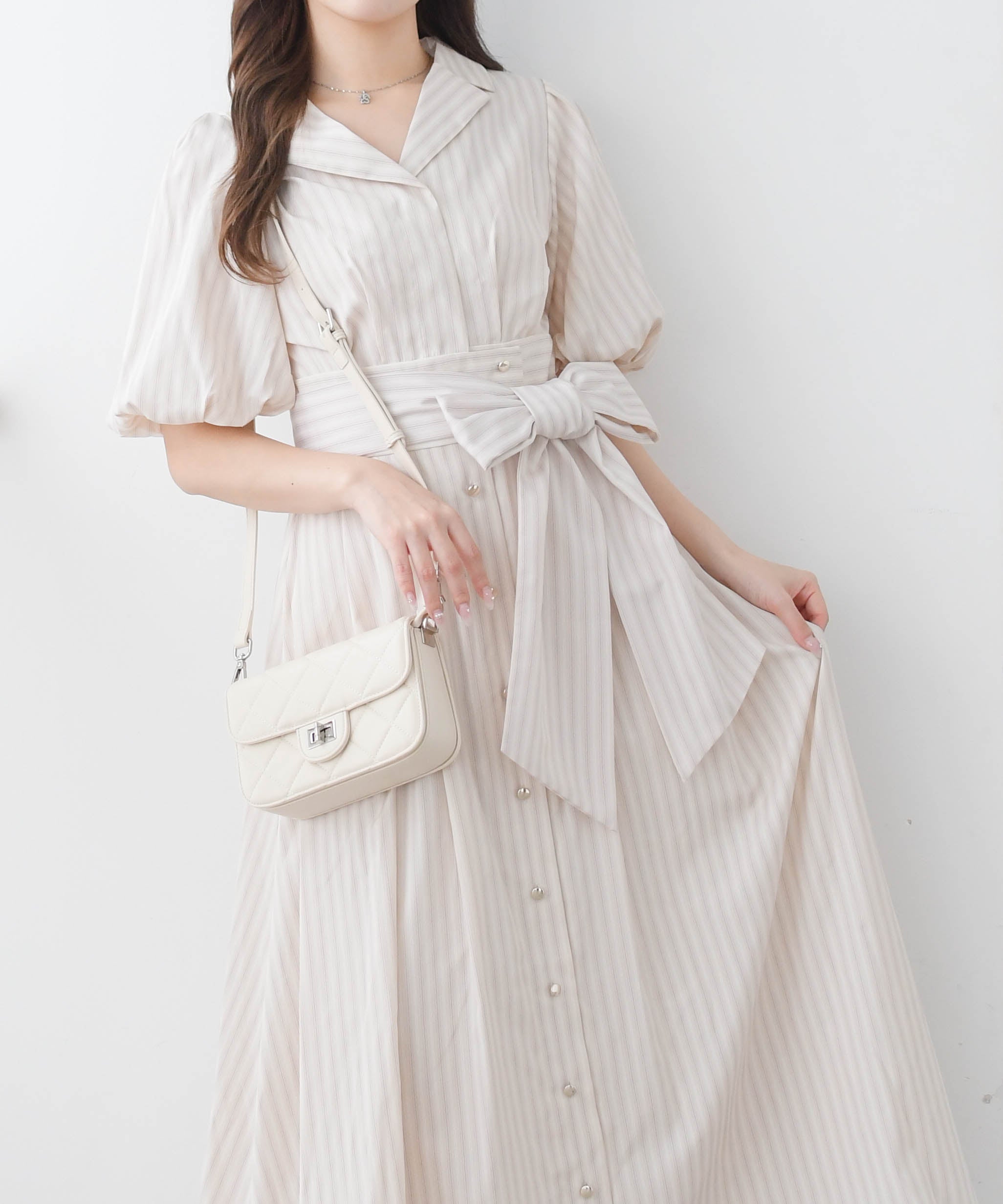 トランテアン ソン ドゥ モード 31 Sons de mode 2026春夏新作 パフスリーブシャツワンピース TT617402 （BEIGE） BEIGE
