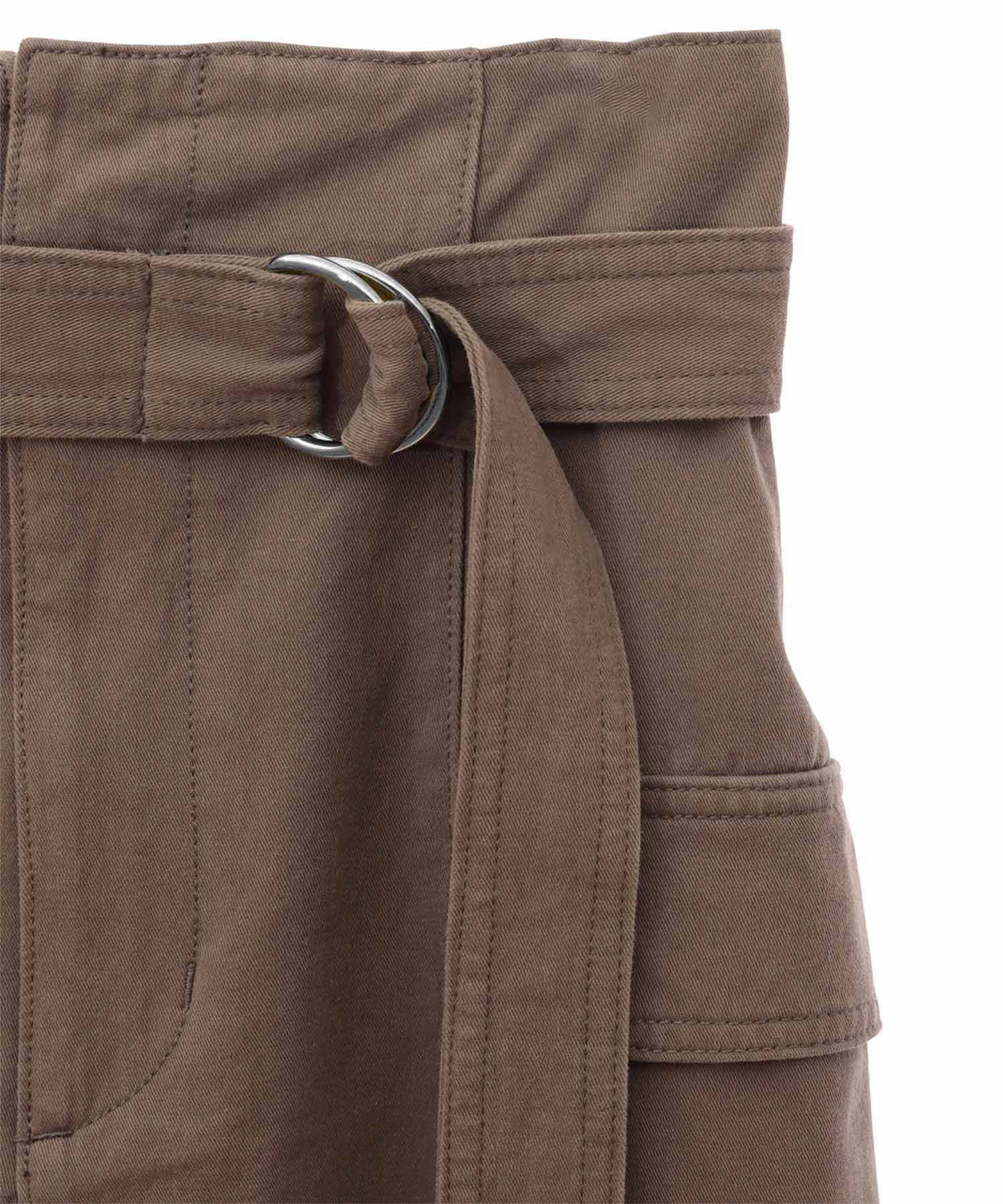 トランテアン ソン ドゥ モード 31 Sons de mode ベルテッドカーゴスカート (カーキ) KHAKI