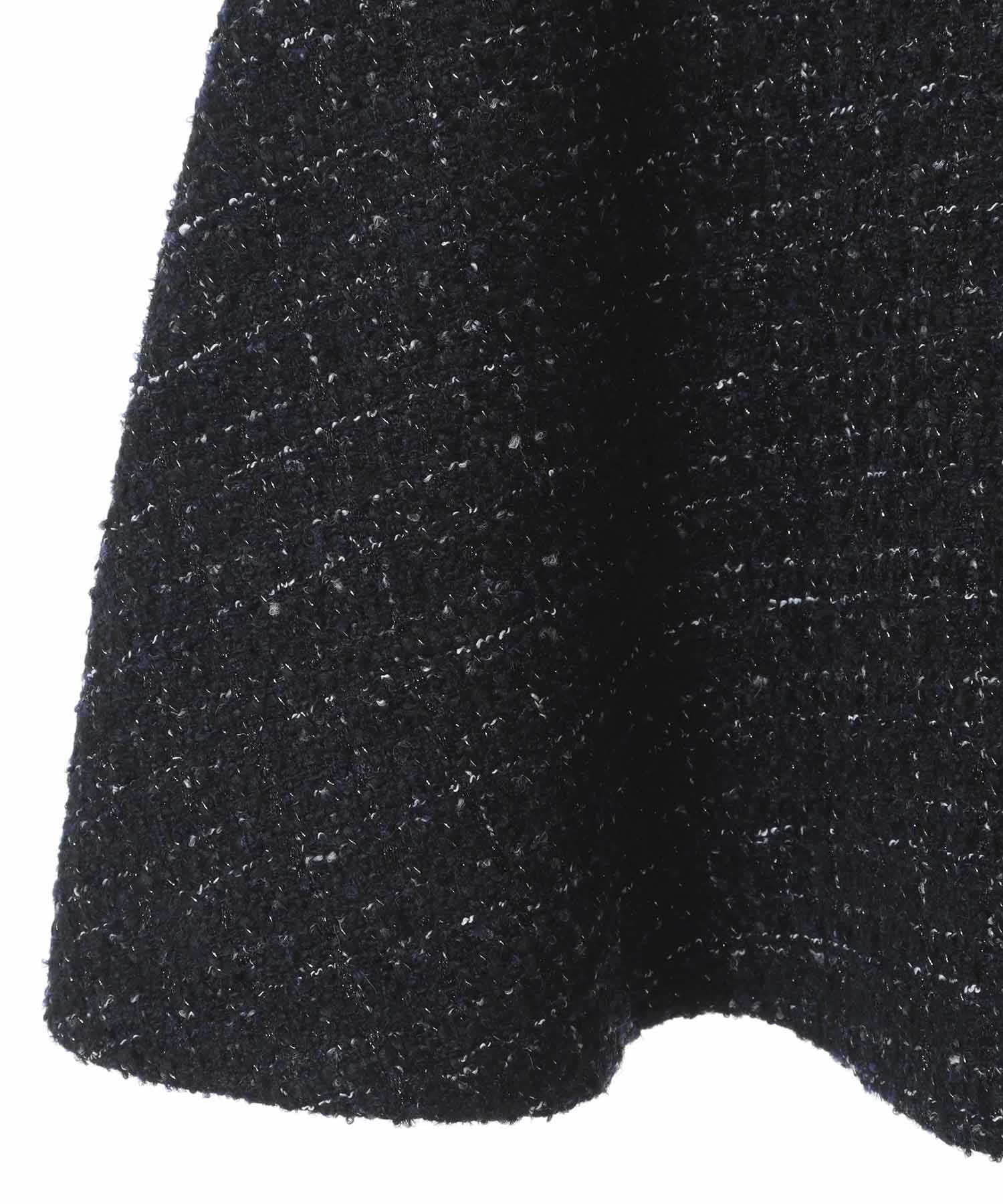 トランテアン ソン ドゥ モード 31 Sons de mode ツイードフレアミニスカート (オフホワイト) OFF-WHITE