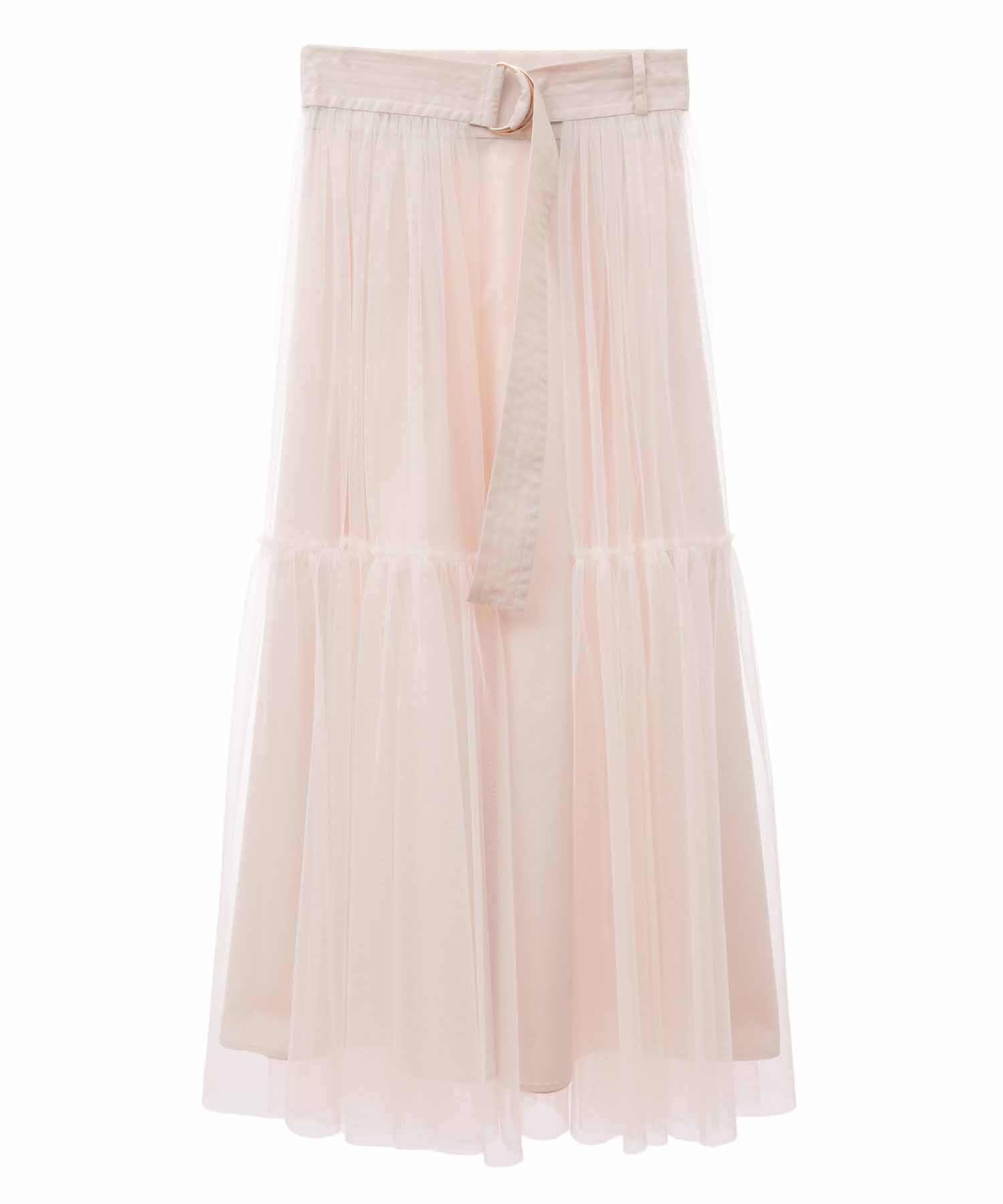 トランテアン ソン ドゥ モード 31 Sons de mode チュール×タフタスカート (クリーム) クリーム