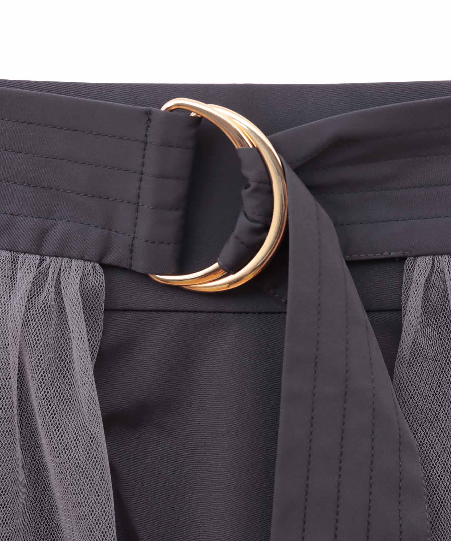 トランテアン ソン ドゥ モード 31 Sons de mode チュール×タフタスカート (クリーム) クリーム