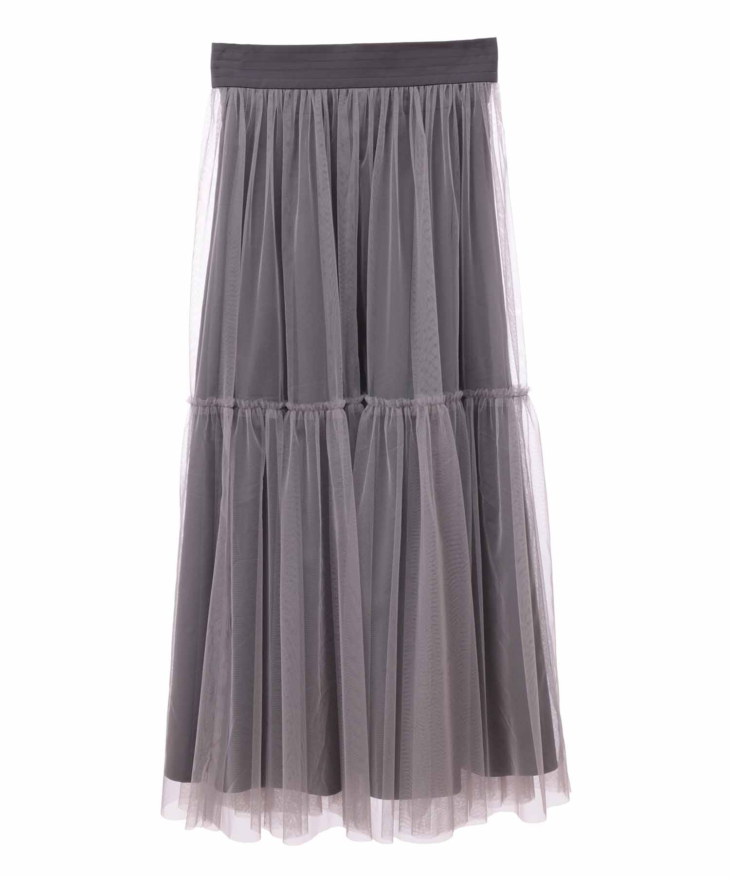 トランテアン ソン ドゥ モード 31 Sons de mode チュール×タフタスカート (クリーム) クリーム