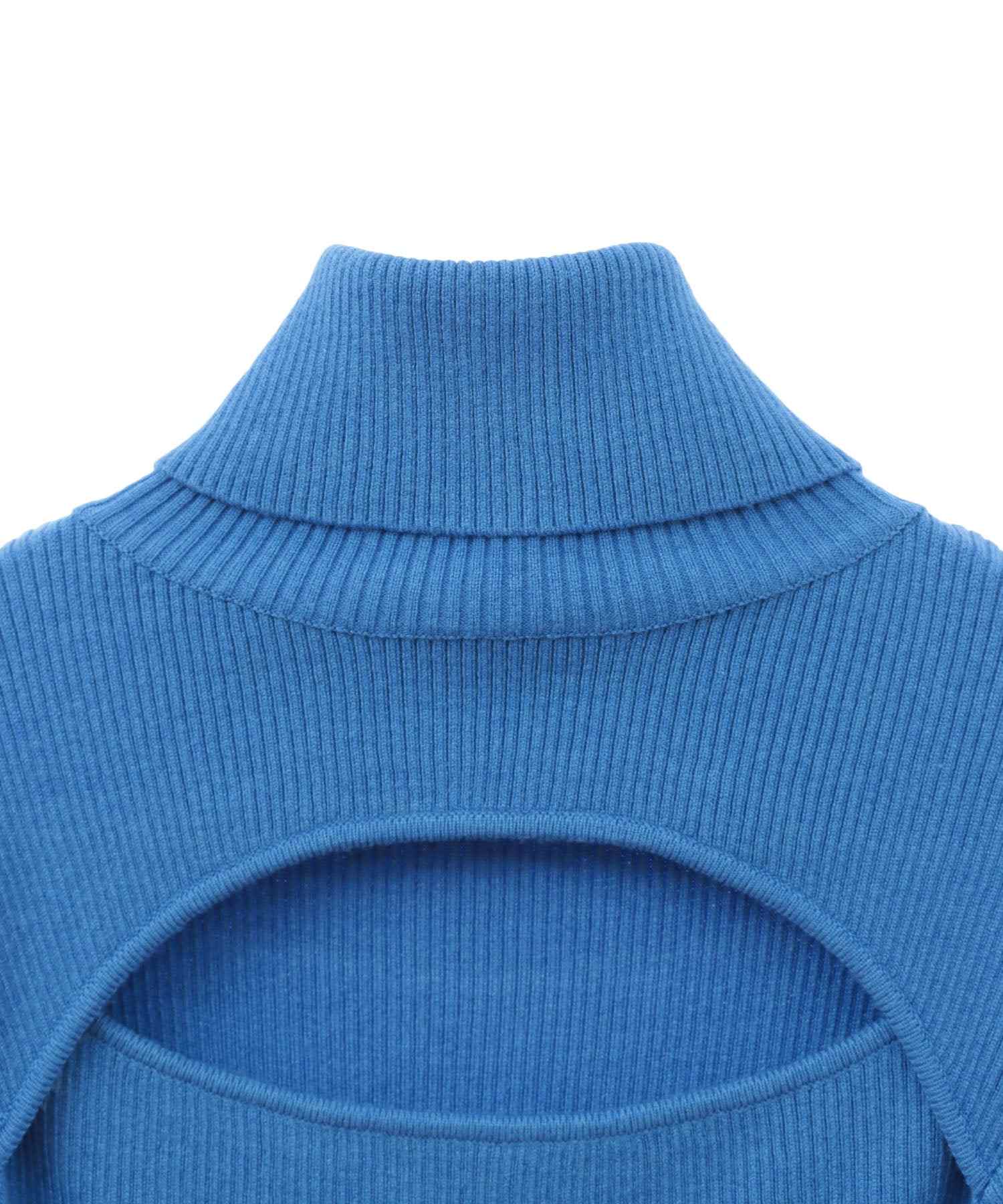 トランテアン ソン ドゥ モード 31 Sons de mode カットアウトリブニットワンピース (ボーダー) WHITE/BLACK