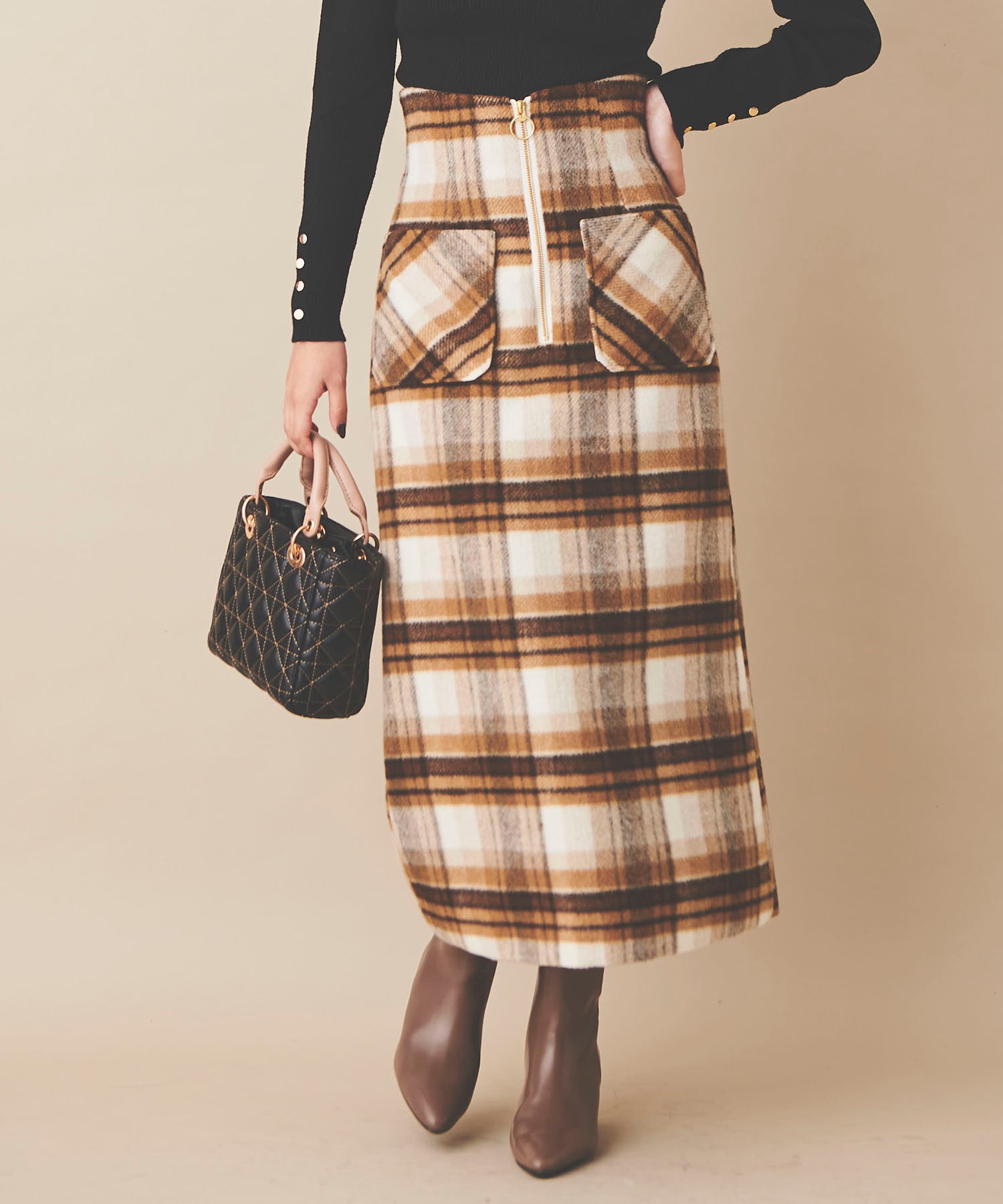 トランテアン ソン ドゥ モード 31 Sons de mode シャギーチェックスカート