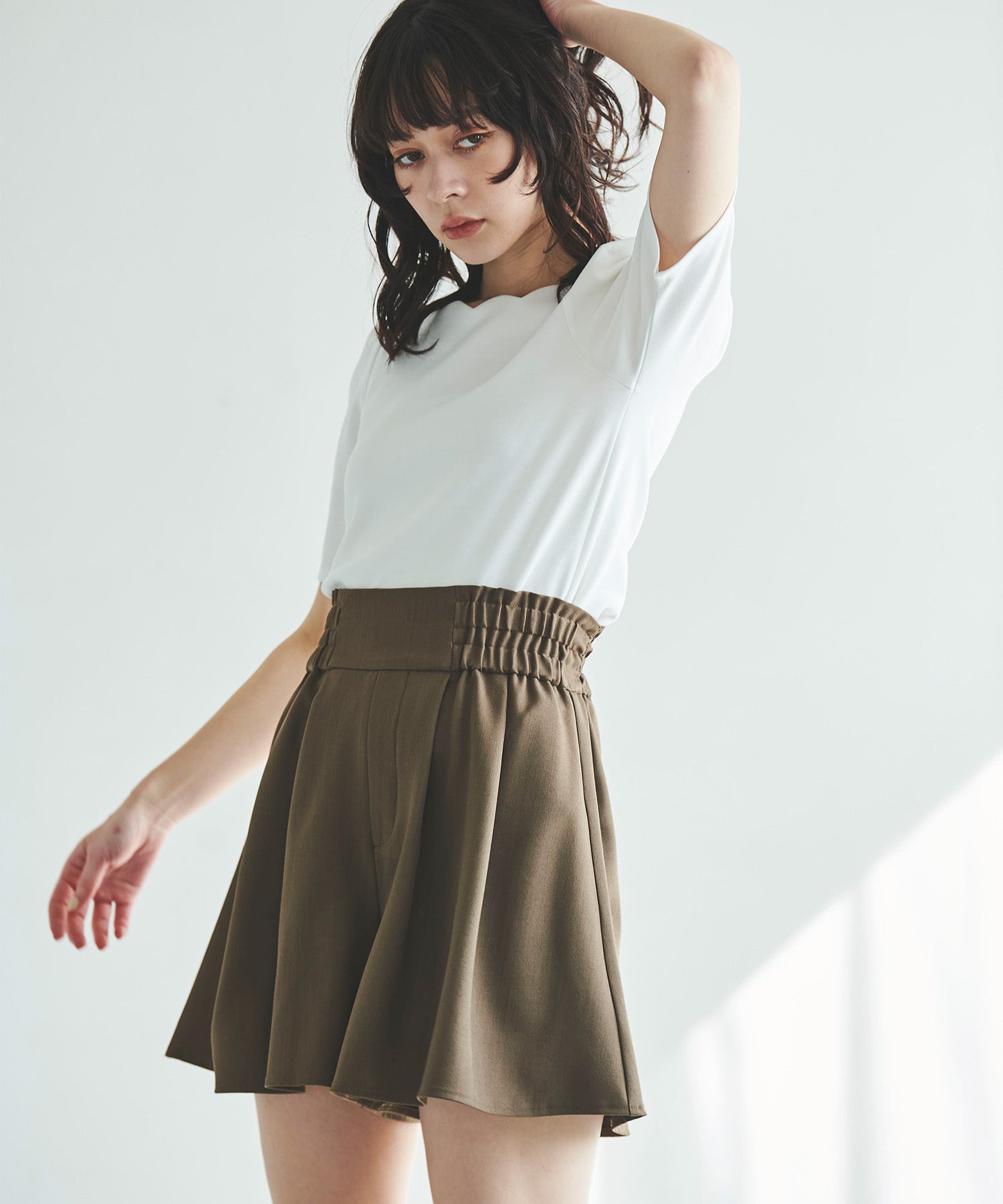 トランテアン ソン ドゥ モード 31 Sons de mode ボリュームキュロット (チャ) BROWN