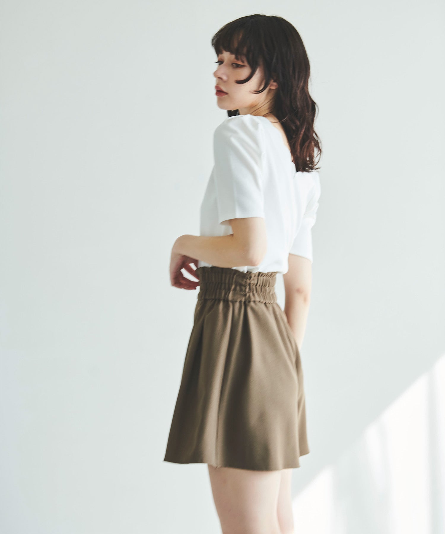 トランテアン ソン ドゥ モード 31 Sons de mode ボリュームキュロット (チャ) BROWN