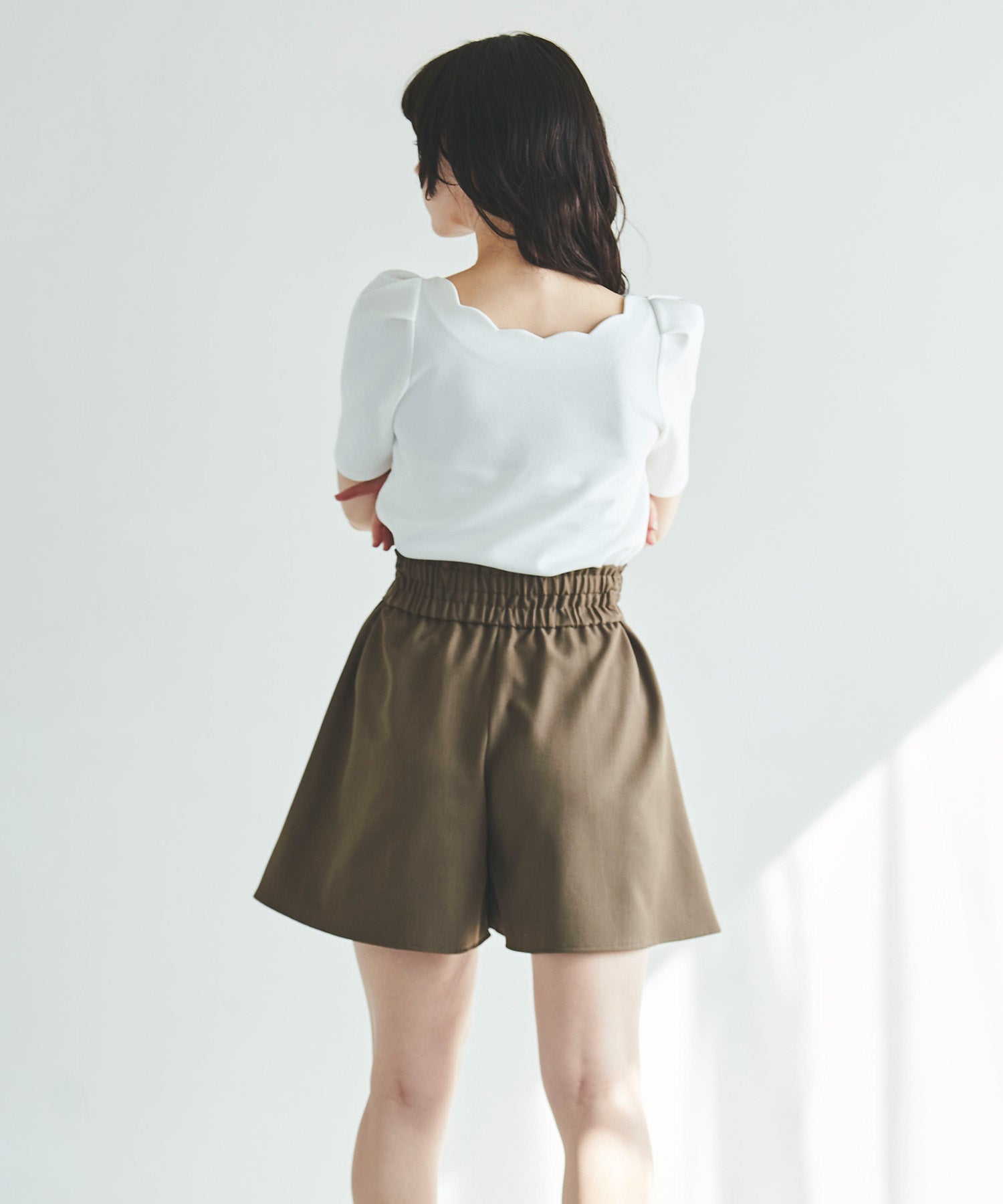 トランテアン ソン ドゥ モード 31 Sons de mode ボリュームキュロット (チャ) BROWN