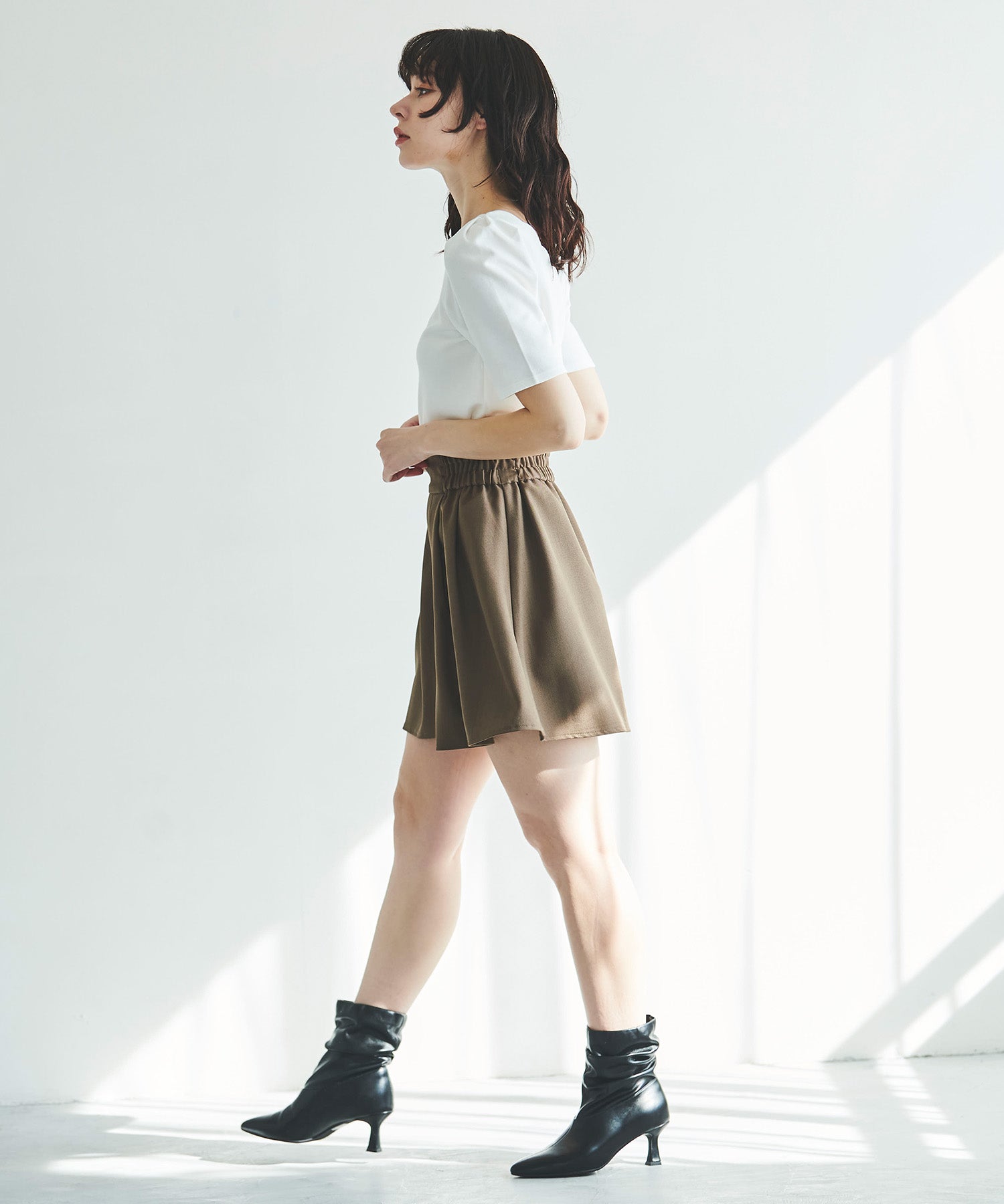 トランテアン ソン ドゥ モード 31 Sons de mode ボリュームキュロット (チャ) BROWN