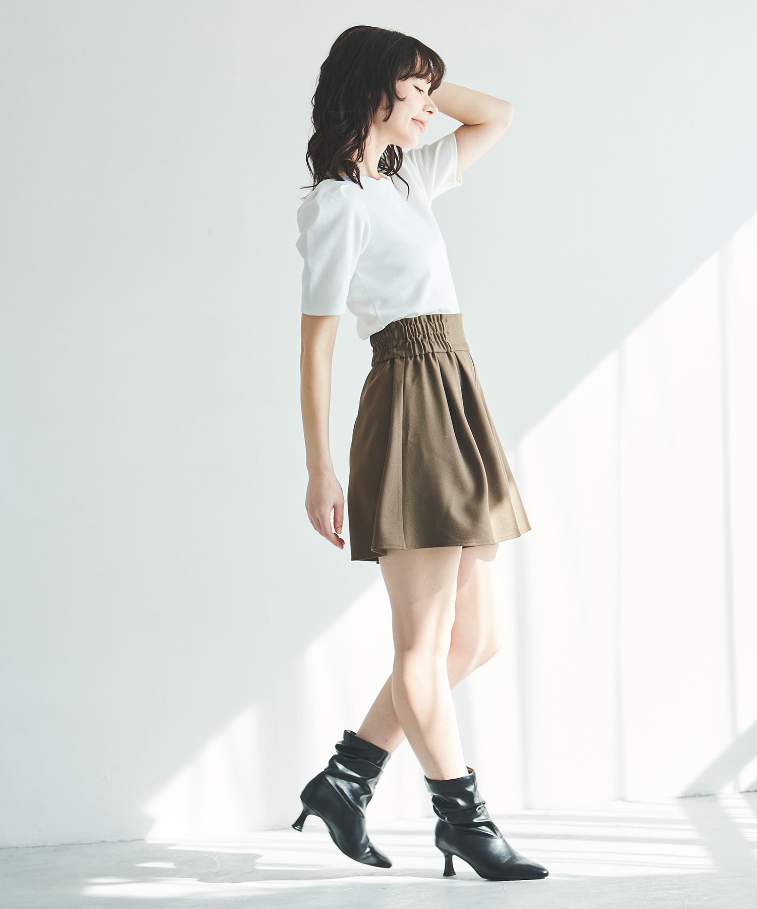 トランテアン ソン ドゥ モード 31 Sons de mode ボリュームキュロット (チャ) BROWN