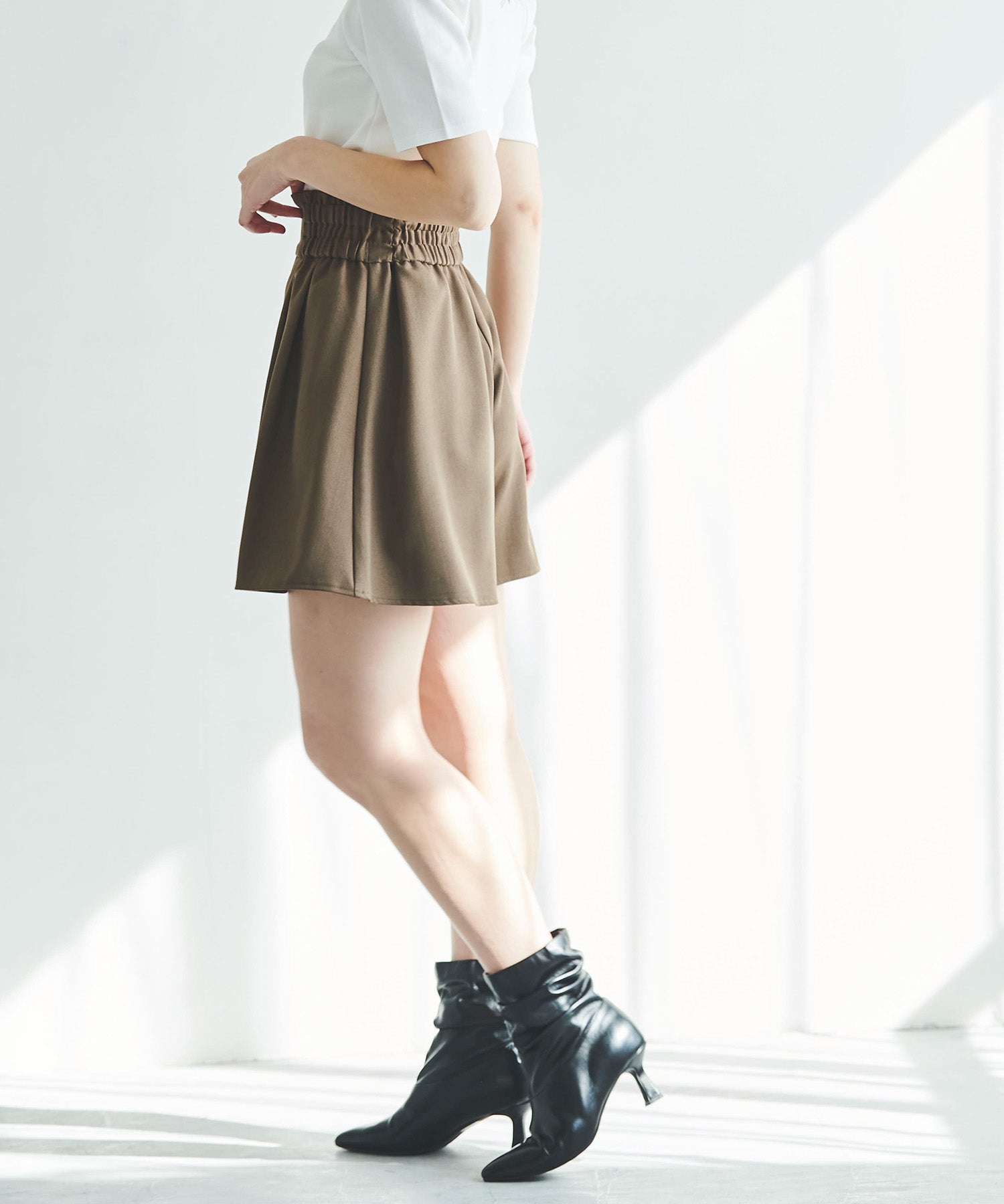 トランテアン ソン ドゥ モード 31 Sons de mode ボリュームキュロット (チャ) BROWN