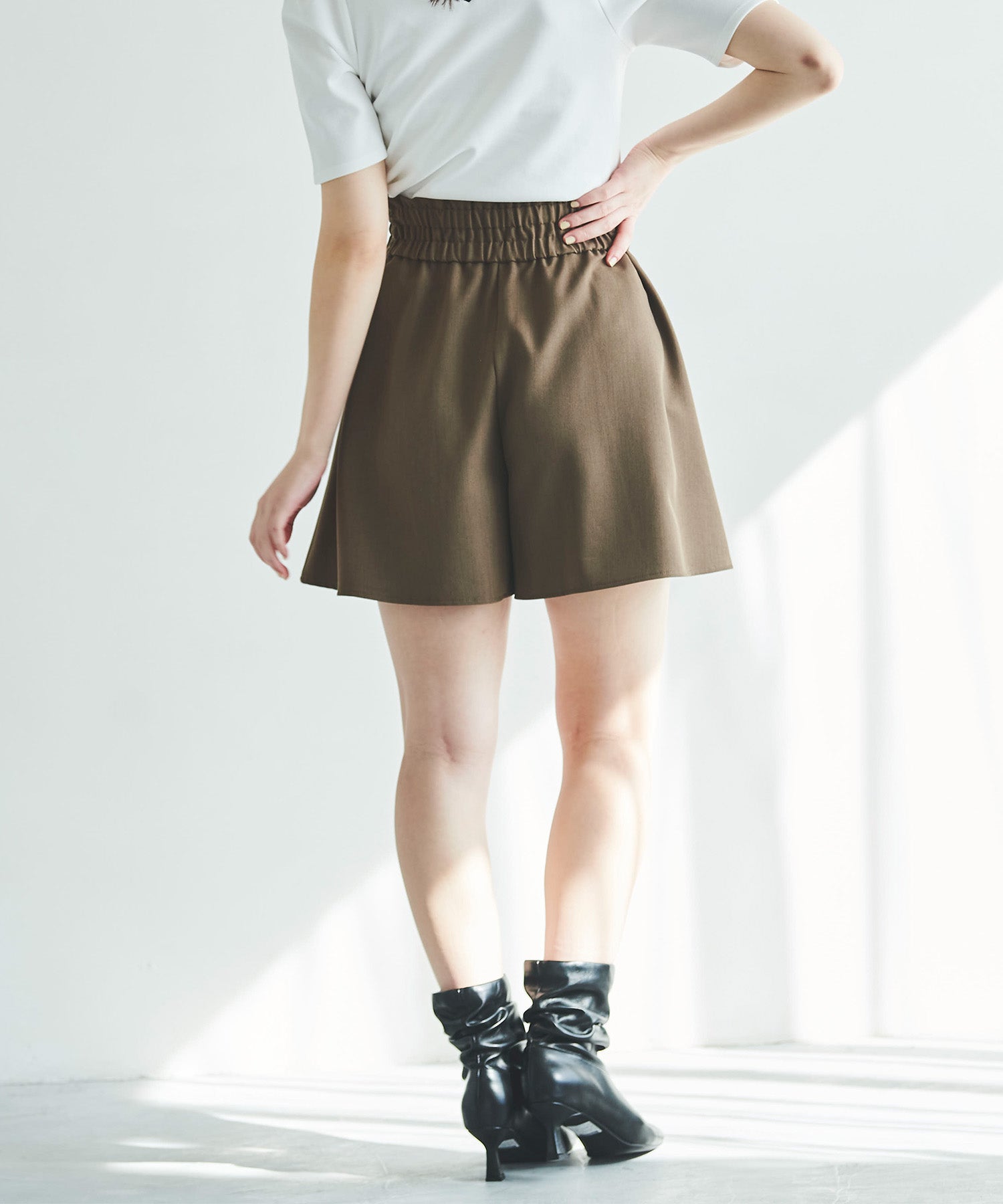 トランテアン ソン ドゥ モード 31 Sons de mode ボリュームキュロット (チャ) BROWN