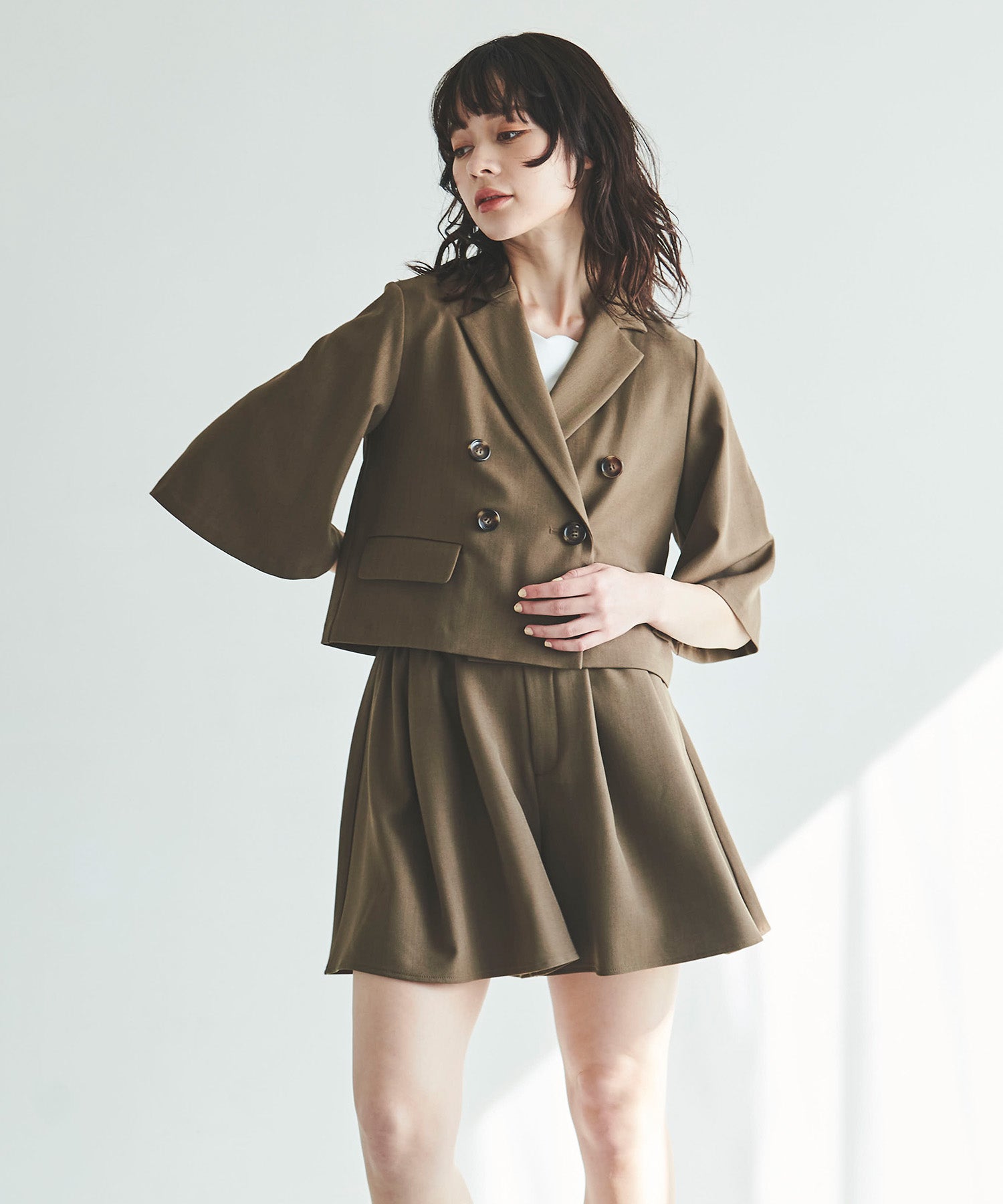 トランテアン ソン ドゥ モード 31 Sons de mode ボリュームキュロット (チャ) BROWN