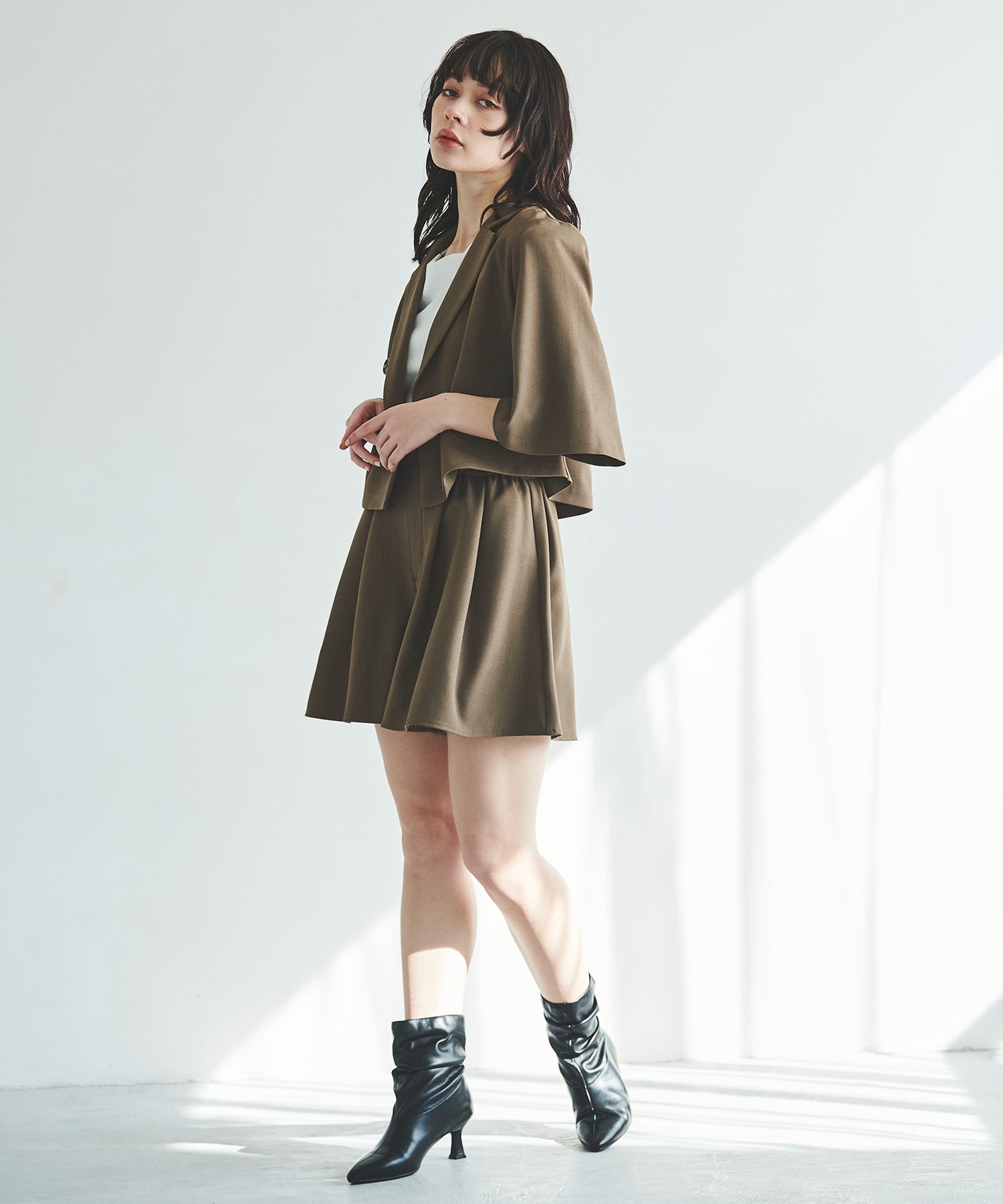 トランテアン ソン ドゥ モード 31 Sons de mode ボリュームキュロット (チャ) BROWN