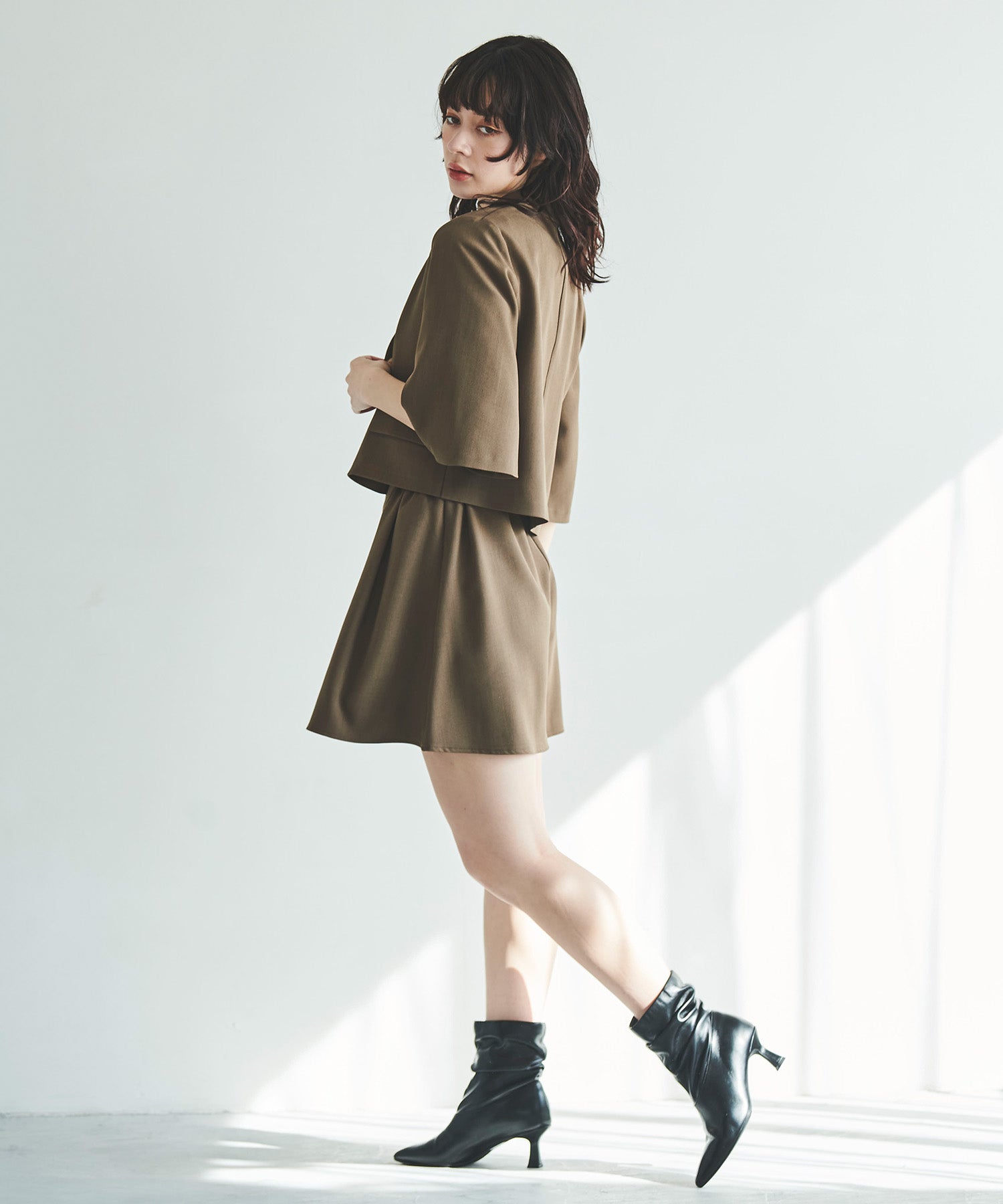 トランテアン ソン ドゥ モード 31 Sons de mode ボリュームキュロット (チャ) BROWN