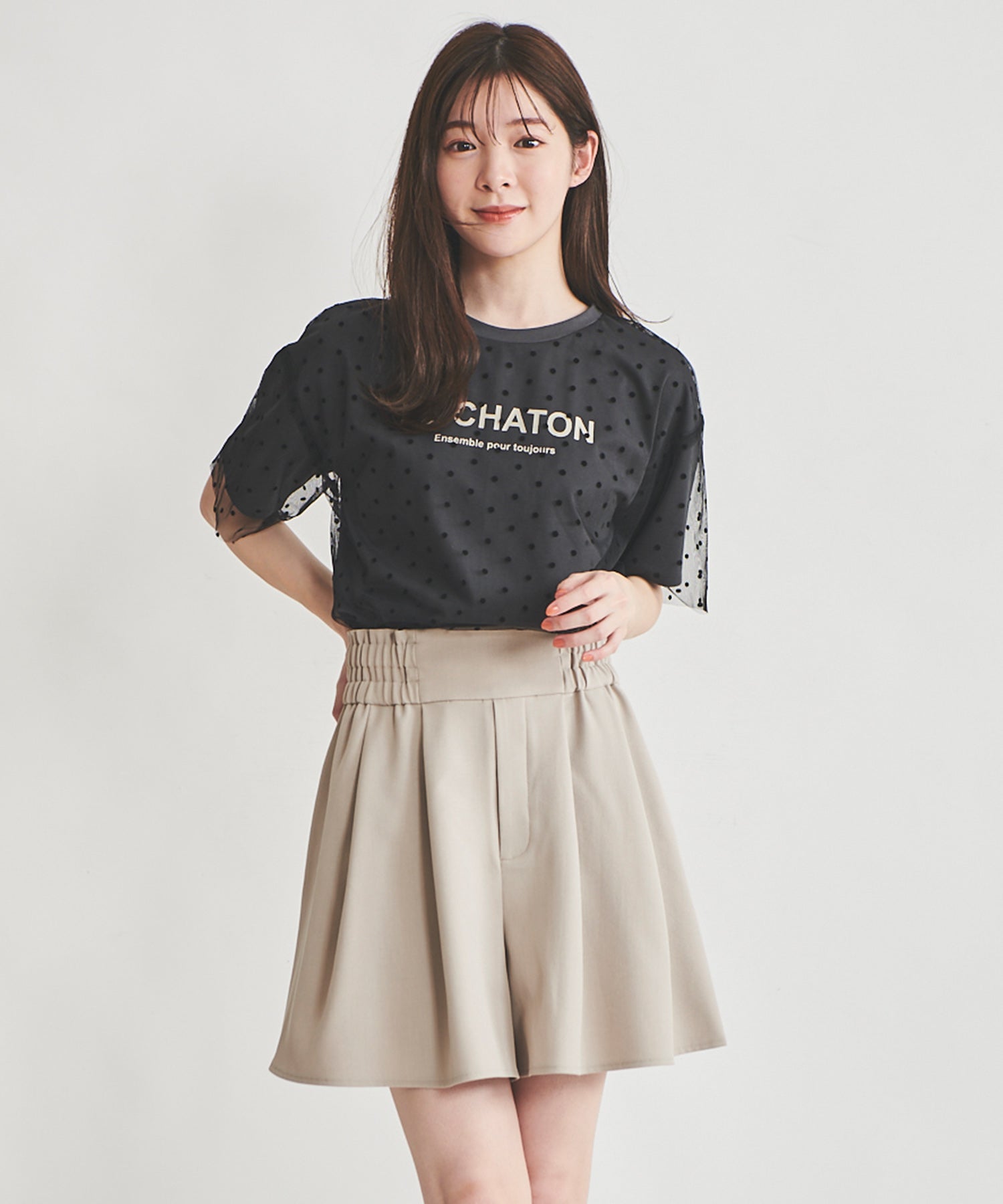 トランテアン ソン ドゥ モード 31 Sons de mode ボリュームキュロット (ベージュ) BEIGE