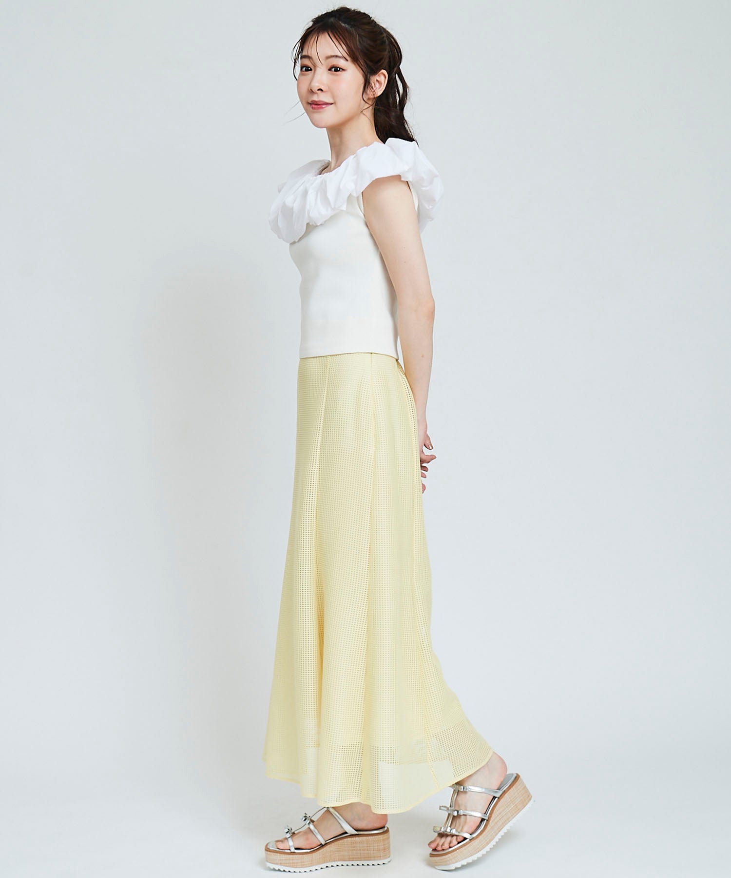 トランテアン ソン ドゥ モード 31 Sons de mode メッシュレースマーメイドスカート