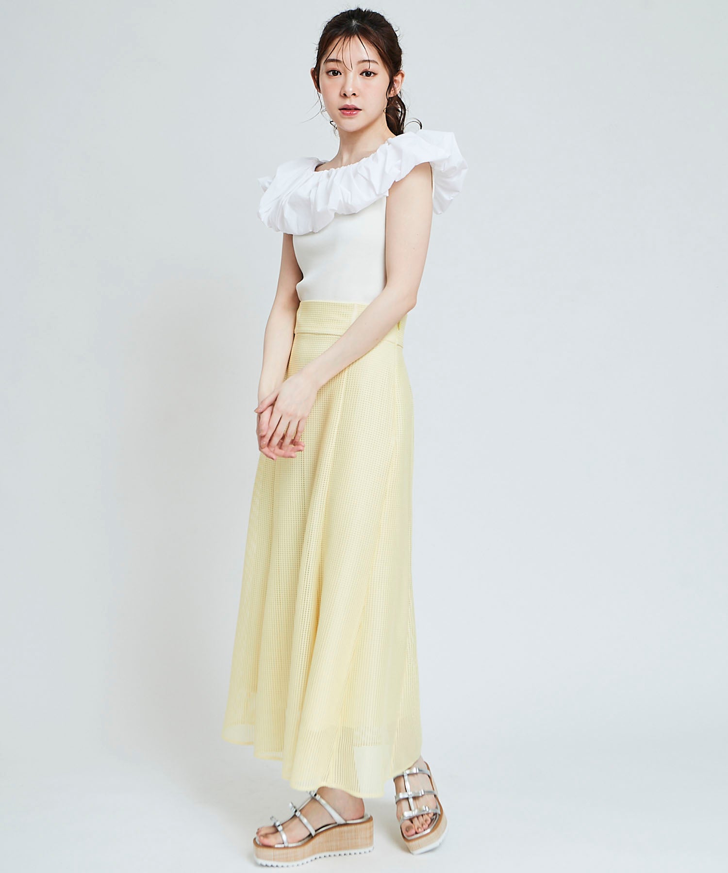 トランテアン ソン ドゥ モード 31 Sons de mode メッシュレースマーメイドスカート