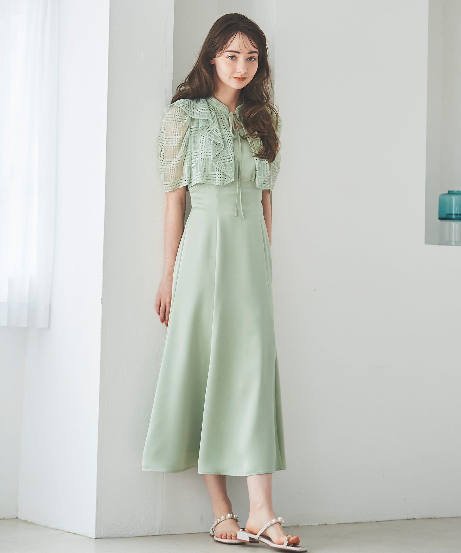 トランテアン ソン ドゥ モード 31 Sons de mode レースボレロワンピース (ライトグリーン) L.GREEN