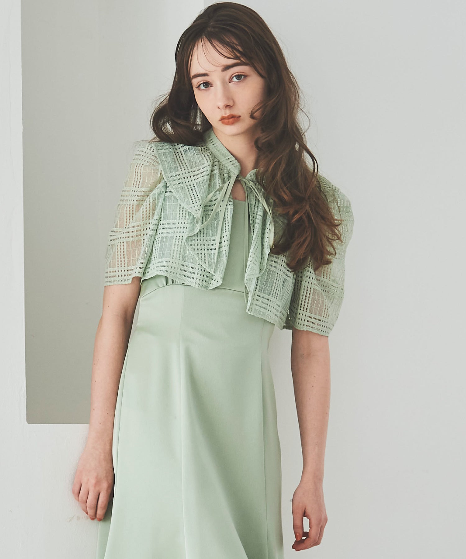 トランテアン ソン ドゥ モード 31 Sons de mode レースボレロワンピース (ライトグリーン) L.GREEN
