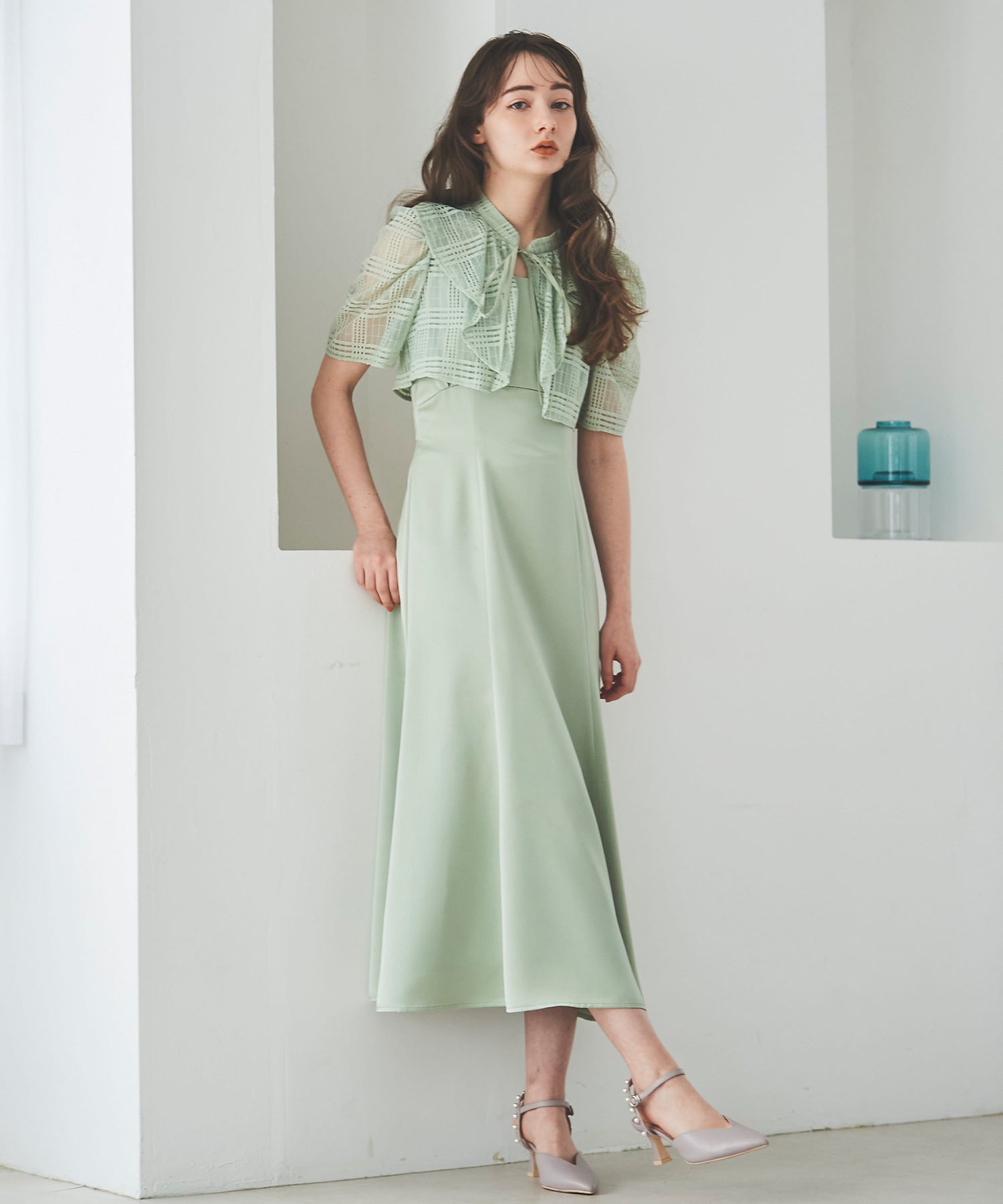 トランテアン ソン ドゥ モード 31 Sons de mode レースボレロワンピース (ライトグリーン) L.GREEN