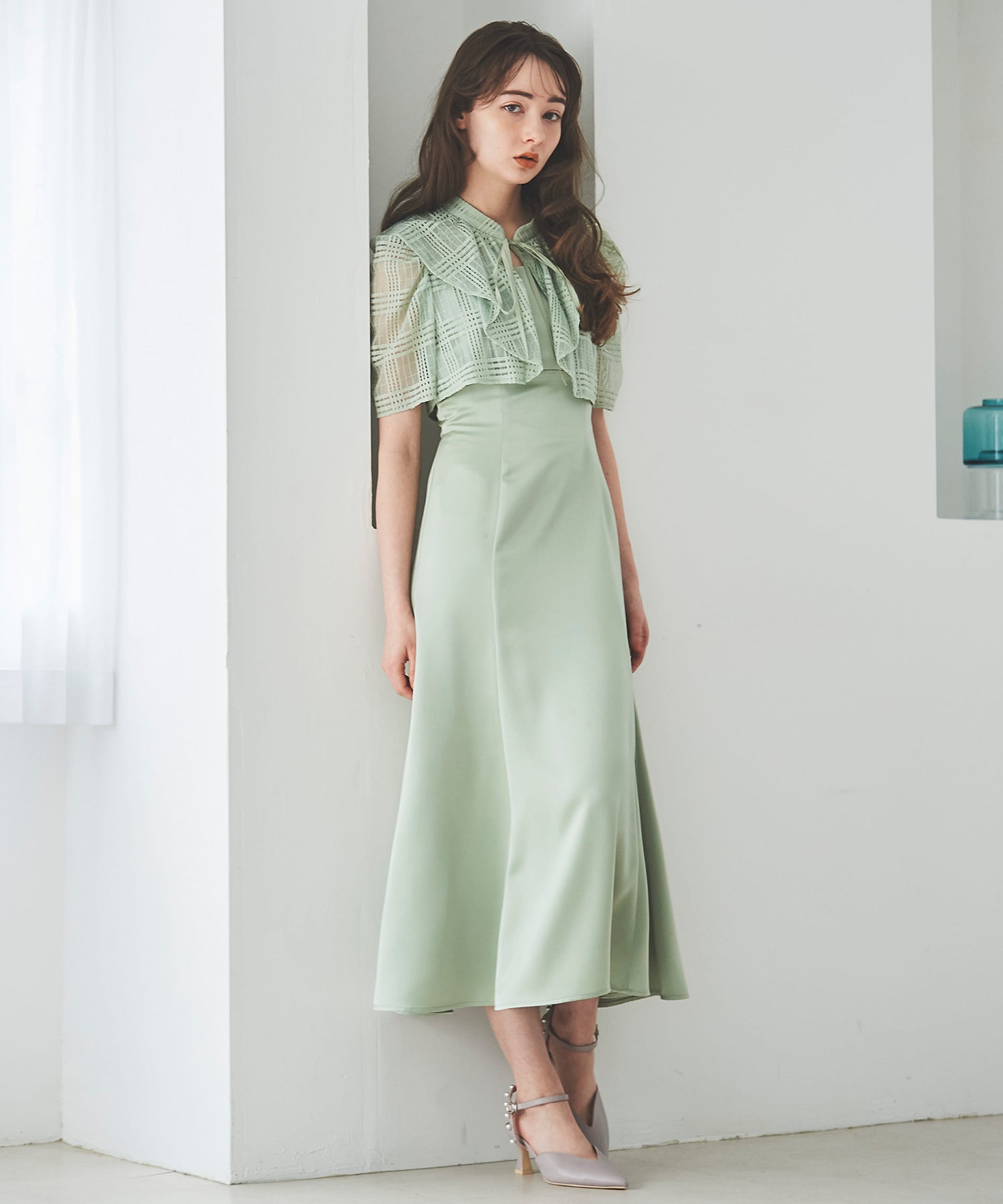 トランテアン ソン ドゥ モード 31 Sons de mode レースボレロワンピース (ライトグリーン) L.GREEN