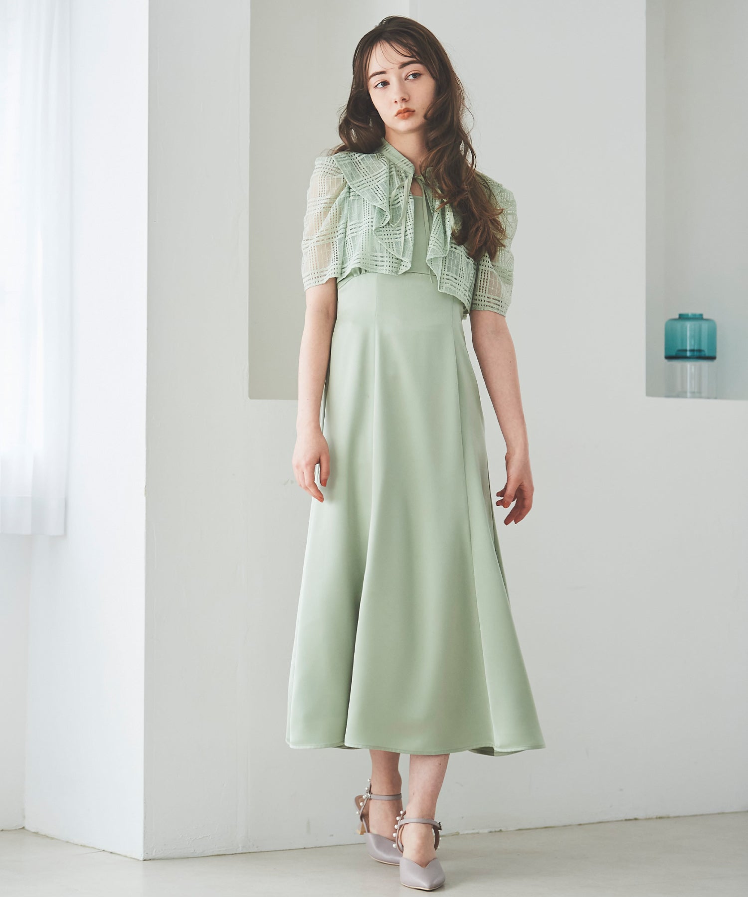 トランテアン ソン ドゥ モード 31 Sons de mode レースボレロワンピース (ライトグリーン) L.GREEN