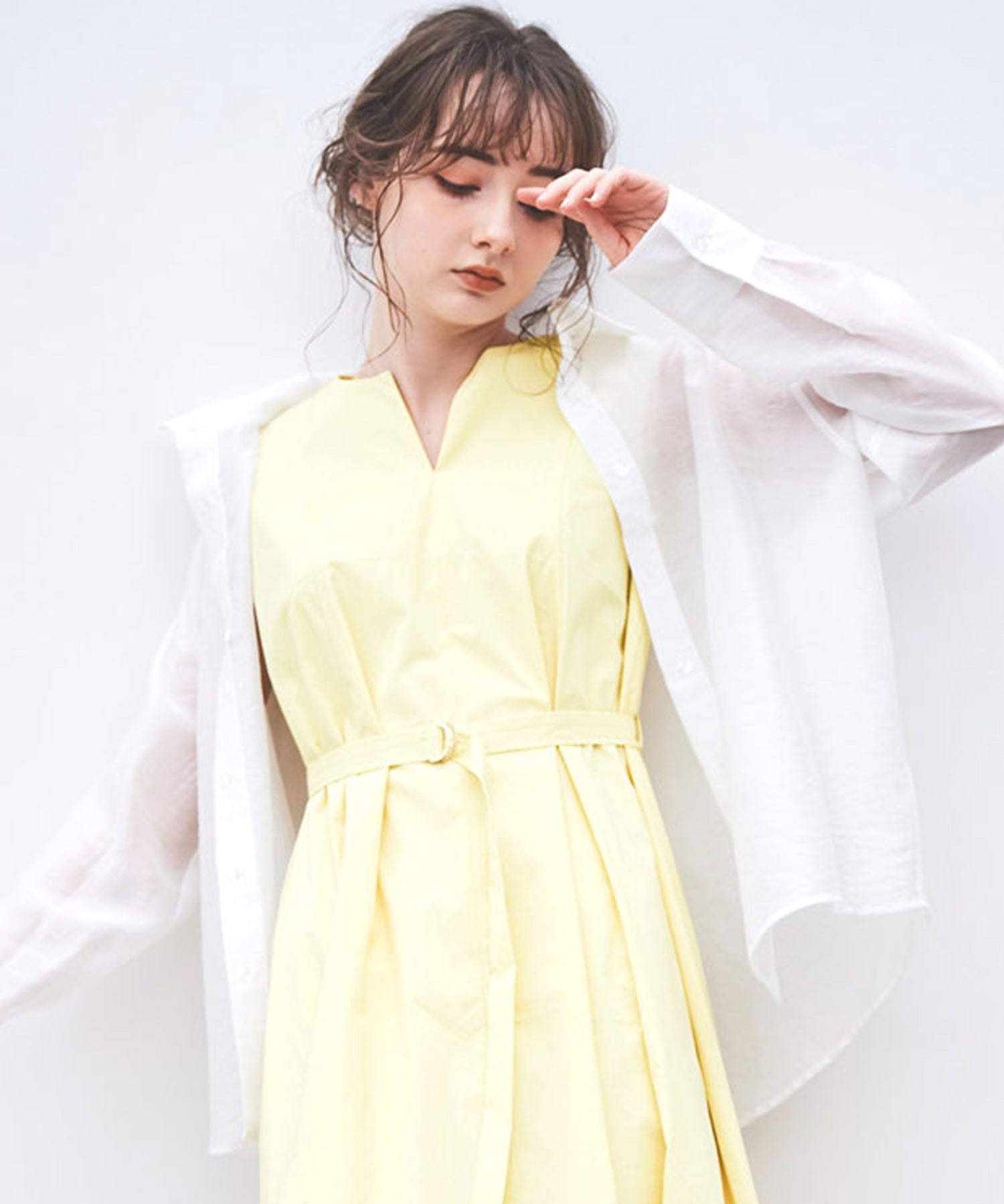 トランテアン ソン ドゥ モード 31 Sons de mode 2WAYオフショルシアーシャツ (オフホワイト) OFF-WHITE