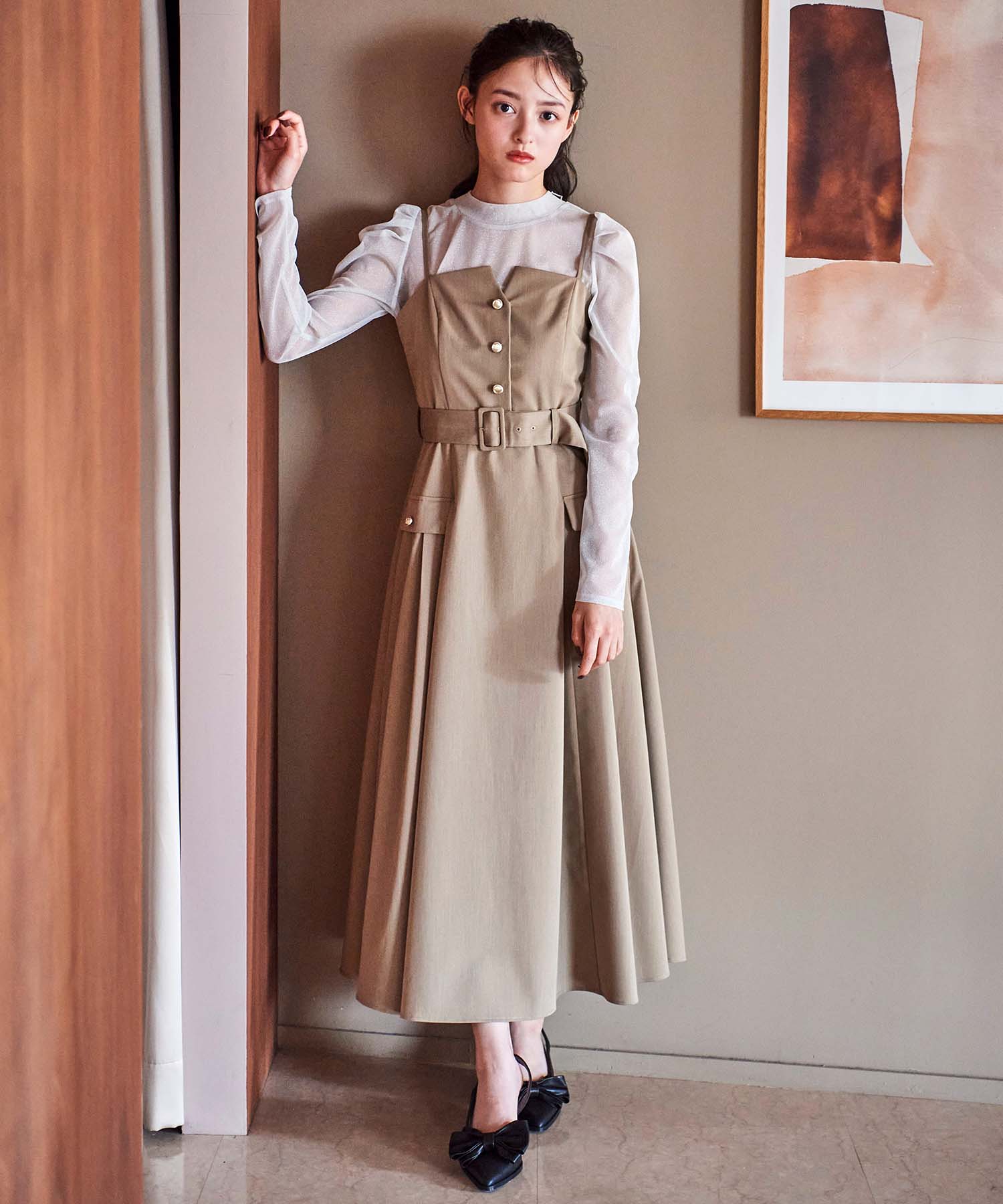 トランテアン ソン ドゥ モード 31 Sons de mode ミリタリー釦ジャンスカ