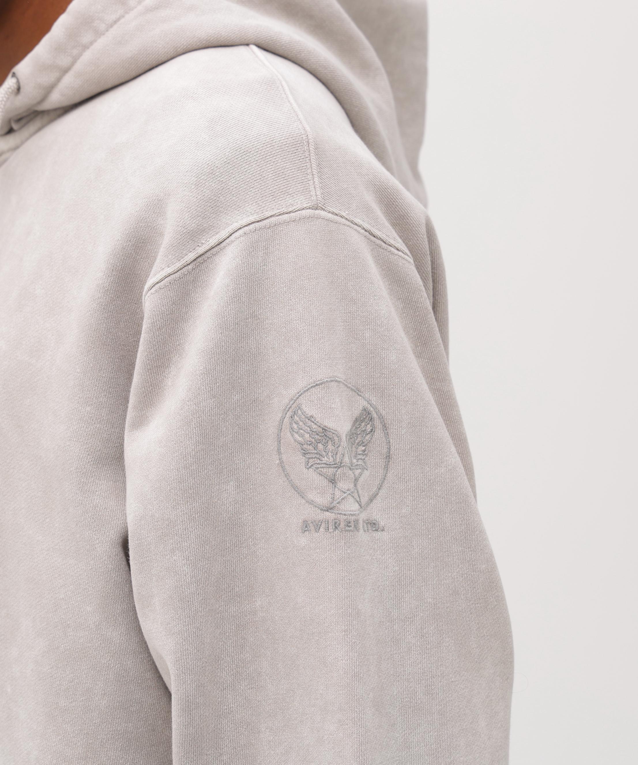 ACID WASH ZIP UP HOODIE ライトグレー3