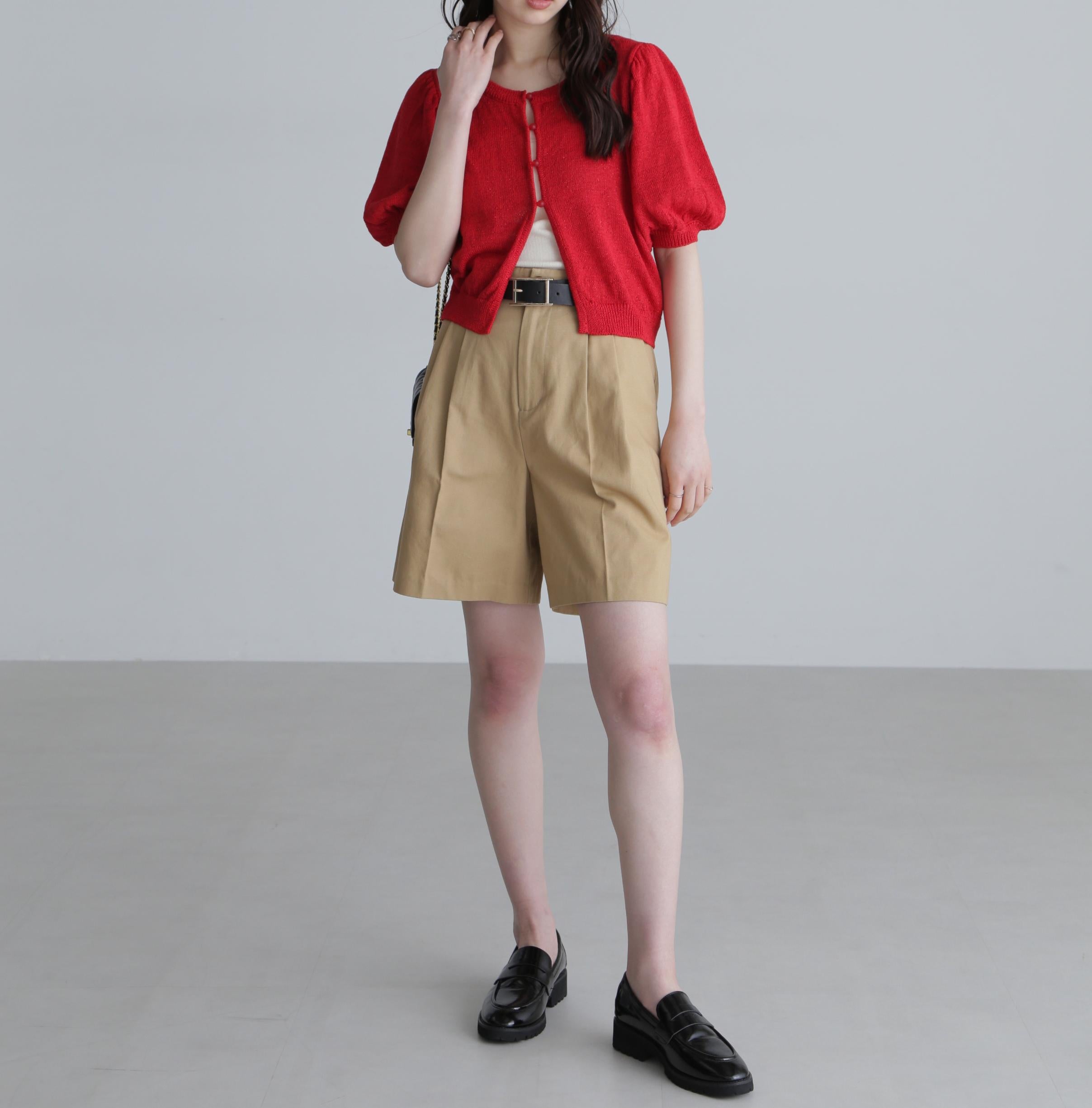 チノショートパンツ ベージュ