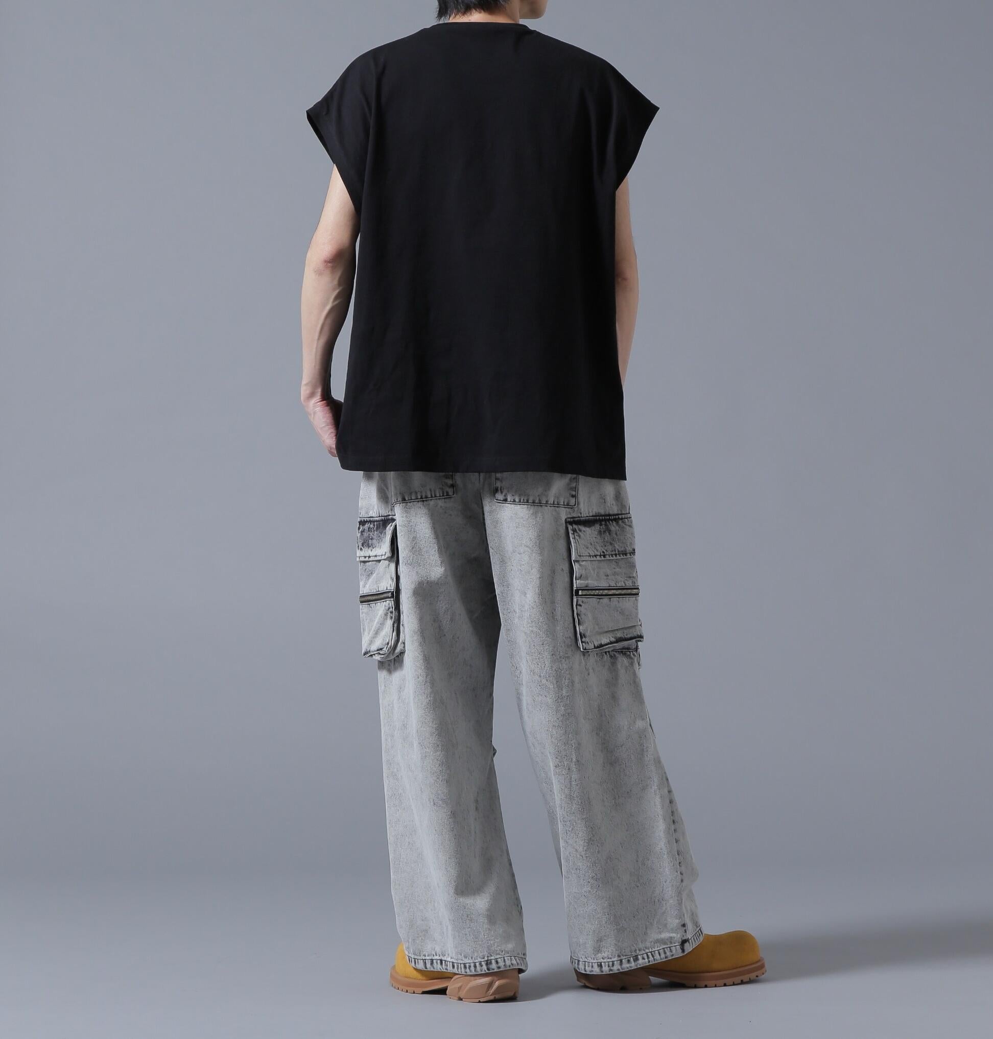 DankeSchon/ダンケシェーン/DENIM W-POCKET CA>GO PANTS グレー