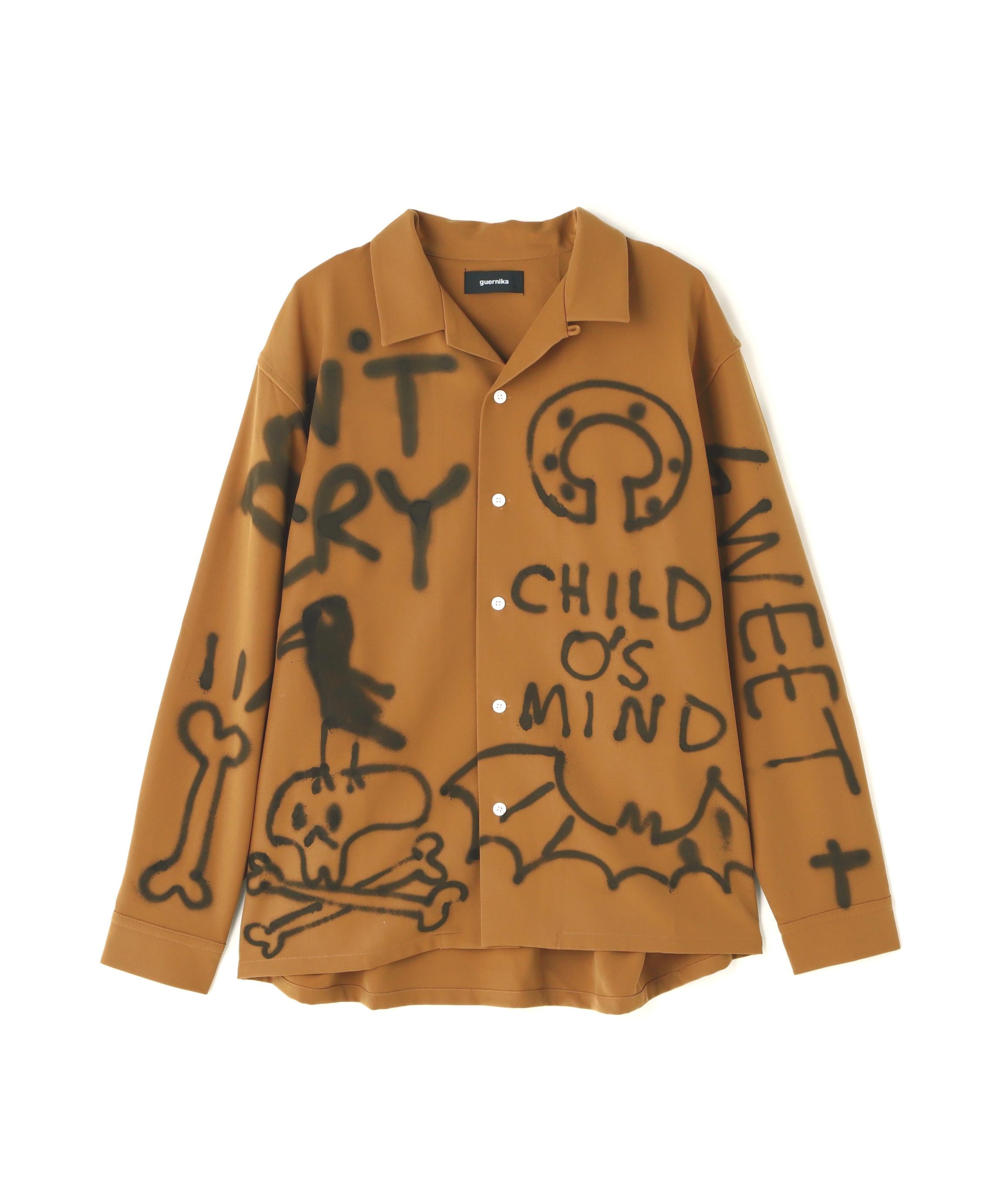 guenika/ゲルニカ/PAINT OPEN COLLA> SHI>T ブラウン