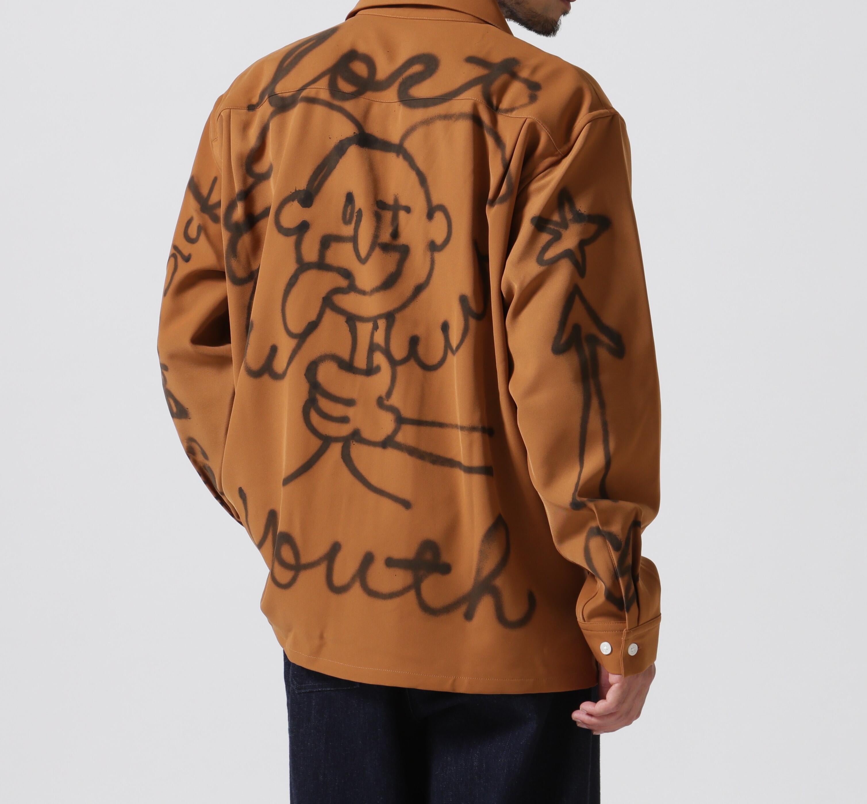 guenika/ゲルニカ/PAINT OPEN COLLA> SHI>T ブラウン