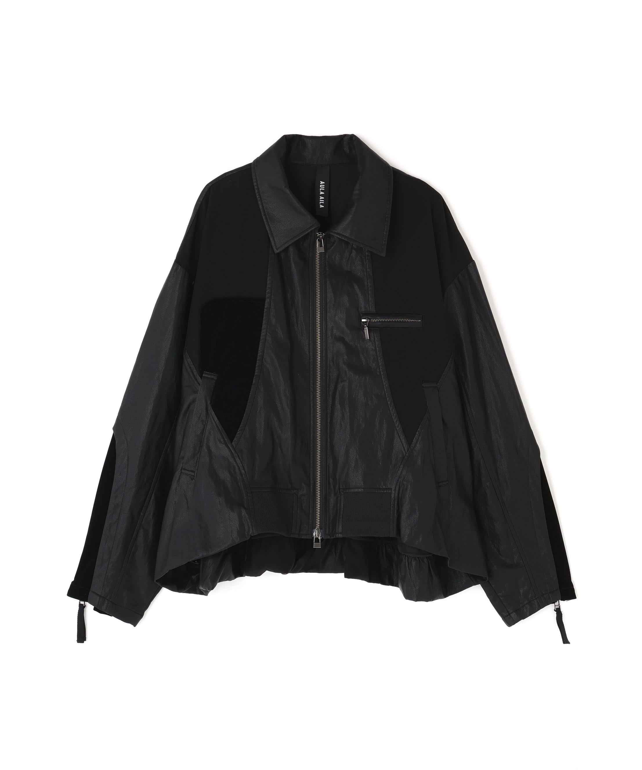 AULA AILA/アウラアイラ/BALLOON HEM BLOUSON ブラック