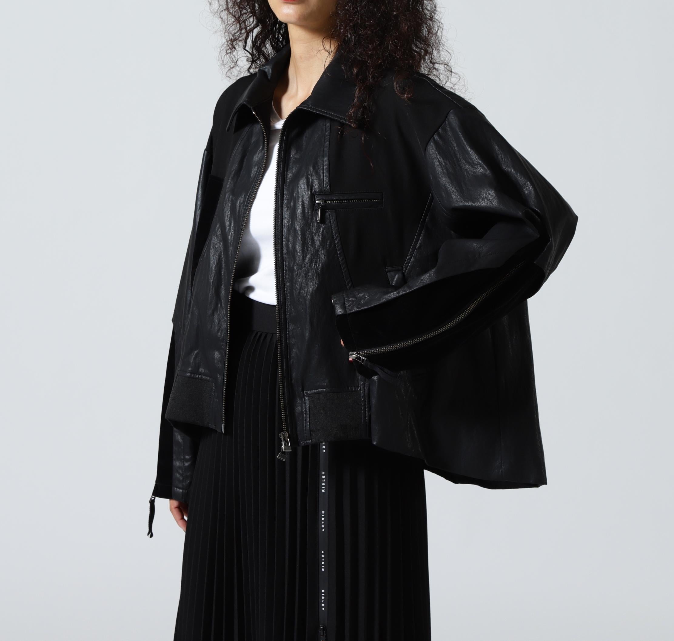 AULA AILA/アウラアイラ/BALLOON HEM BLOUSON ブラック