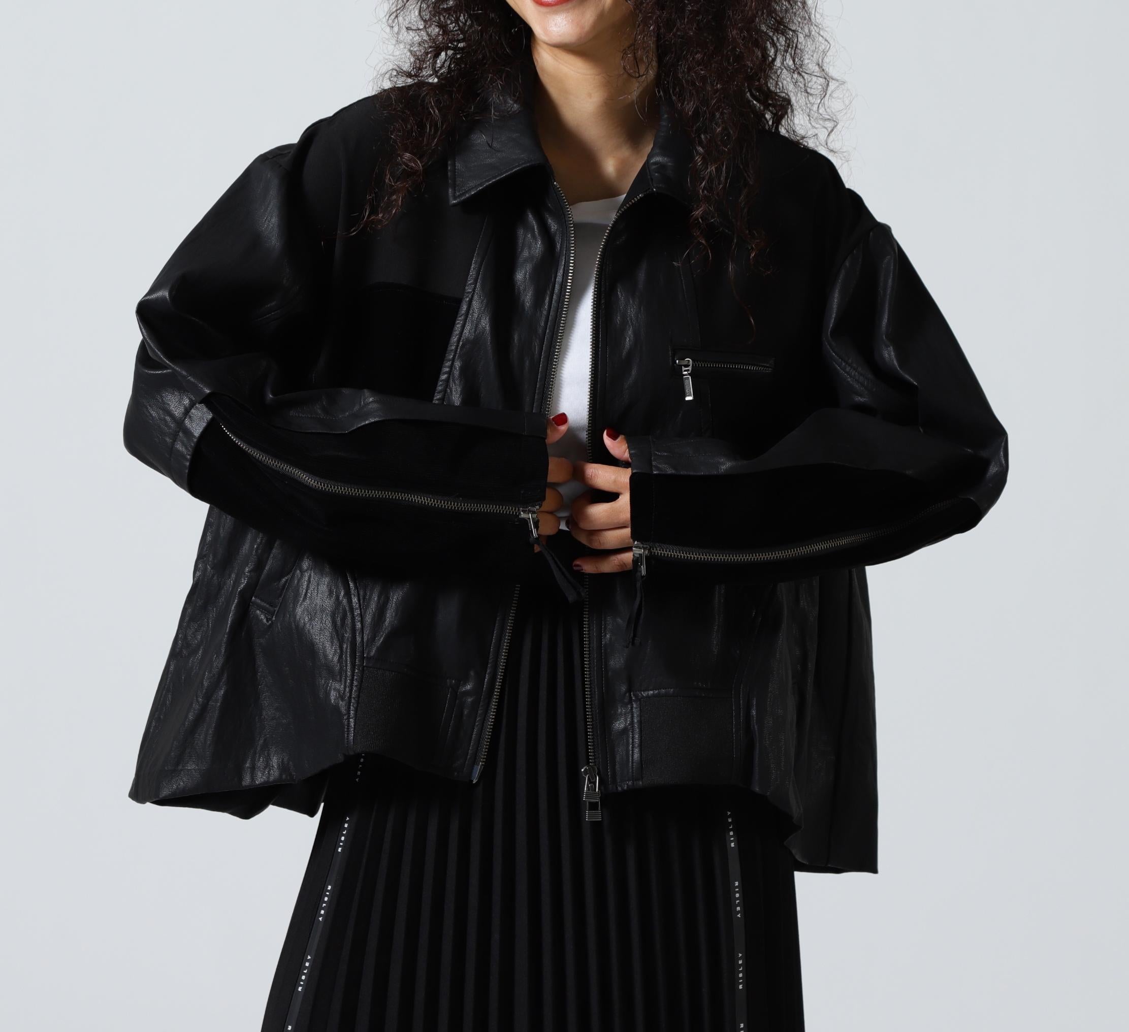 AULA AILA/アウラアイラ/BALLOON HEM BLOUSON ブラック